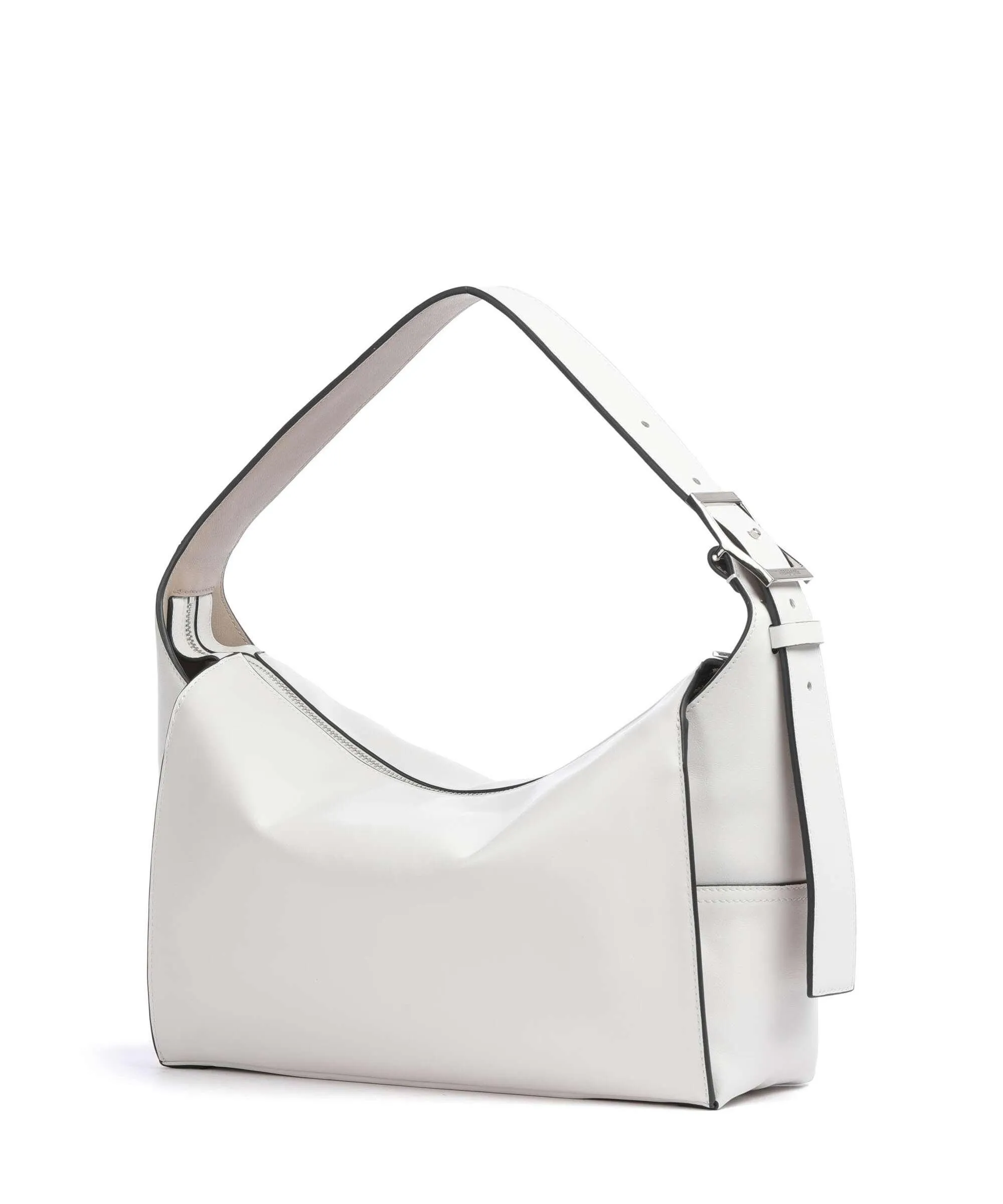  Liebeskind Lou Calf Optic M Borsa hobo pelle di vitello finemente grana bianco  