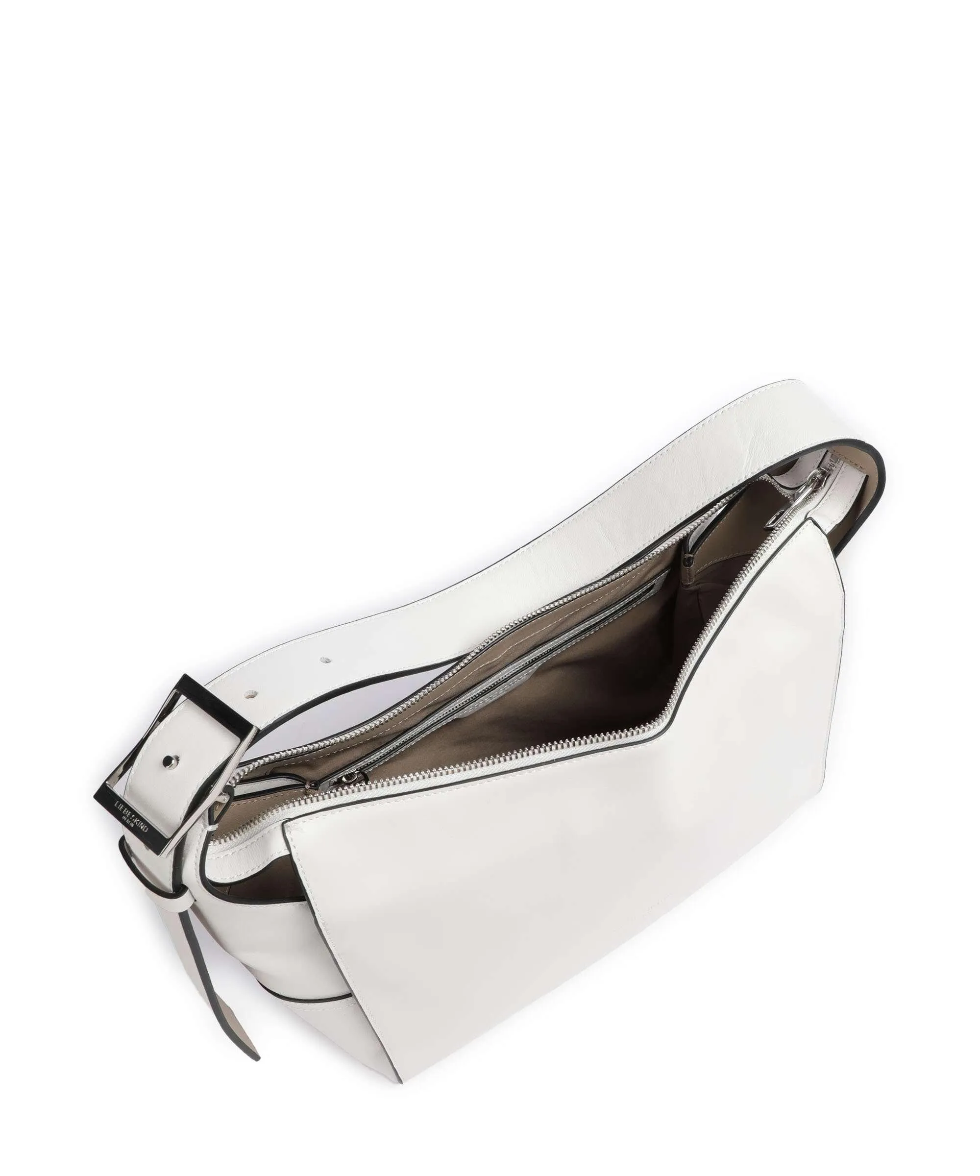  Liebeskind Lou Calf Optic M Borsa hobo pelle di vitello finemente grana bianco  