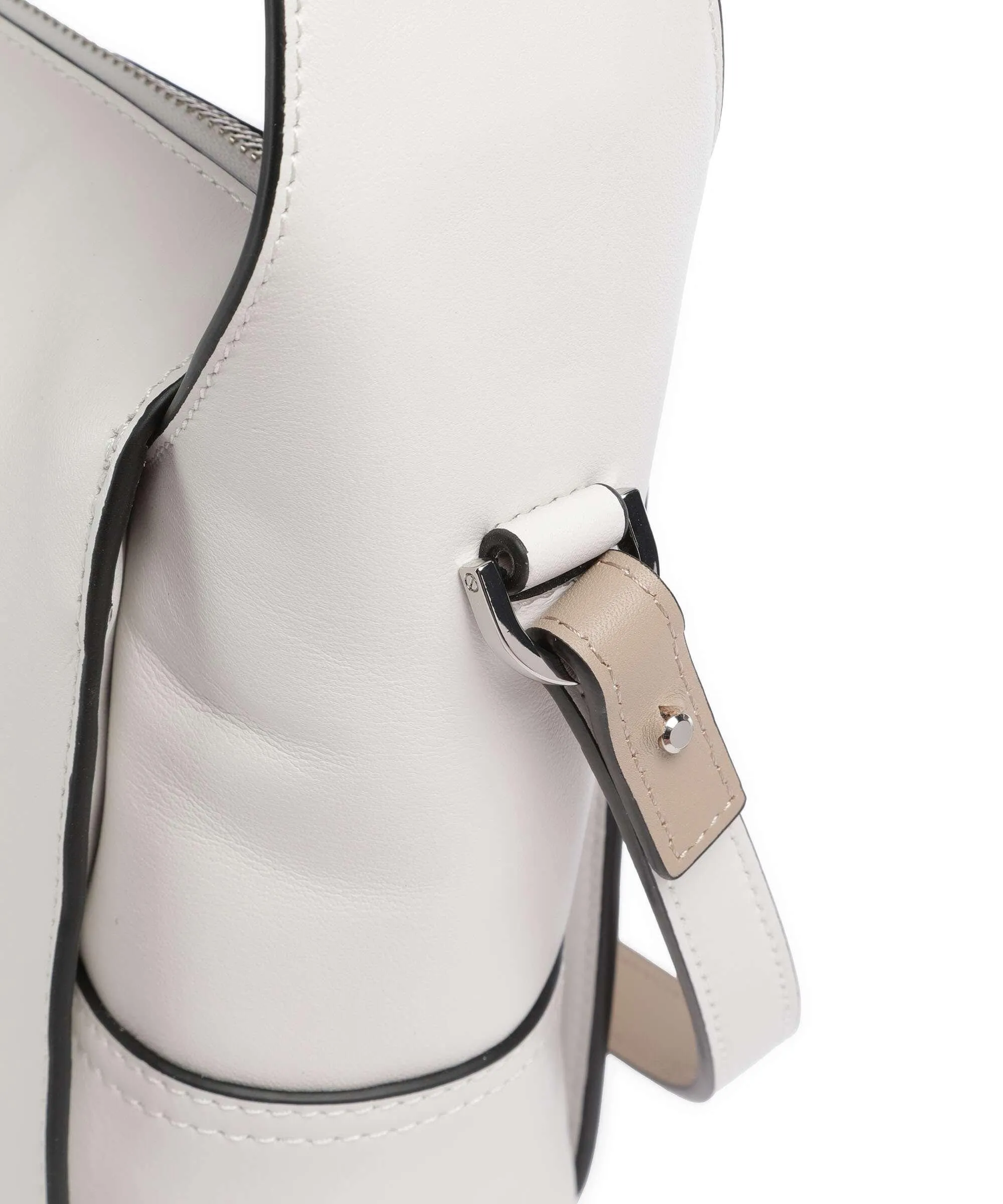  Liebeskind Lou Calf Optic S Borsa hobo pelle bianco  