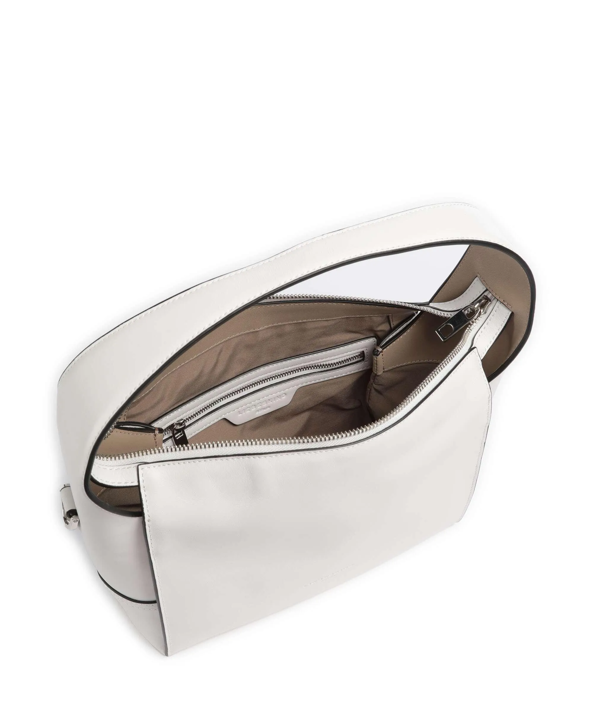  Liebeskind Lou Calf Optic S Borsa hobo pelle bianco  