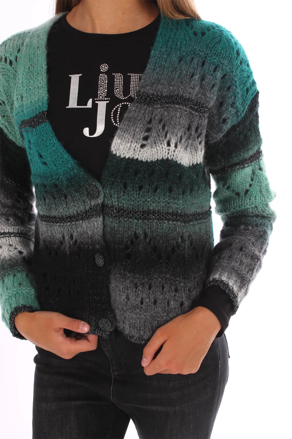 LIU JO | CARDIGAN IN FILATO VERDE - Punto Blu