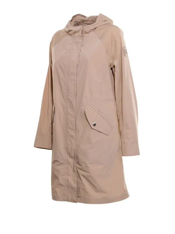Long summer parka with hood