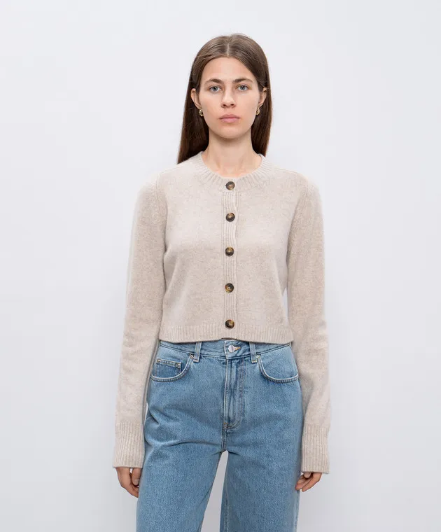 Lou Lou Studio Cardigan cropped ZEPHIR in cashmere beige ZEPHIR