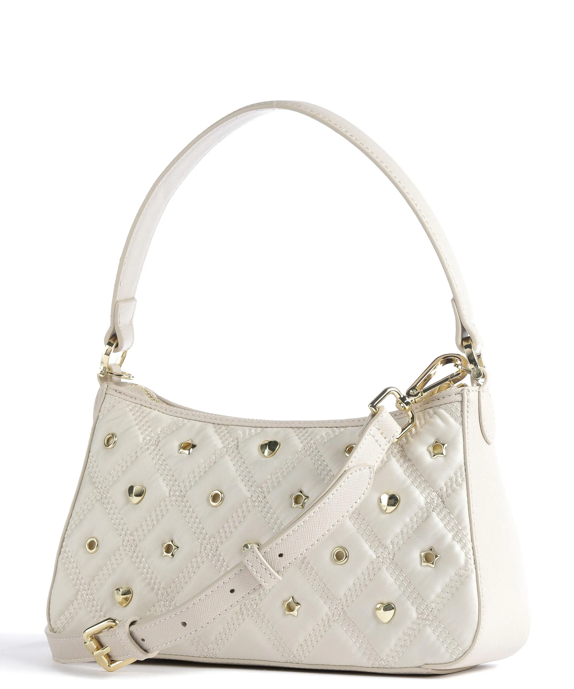  Love Moschino Eyelets Borsa a spalla poliestere, pelle sintetica avorio  