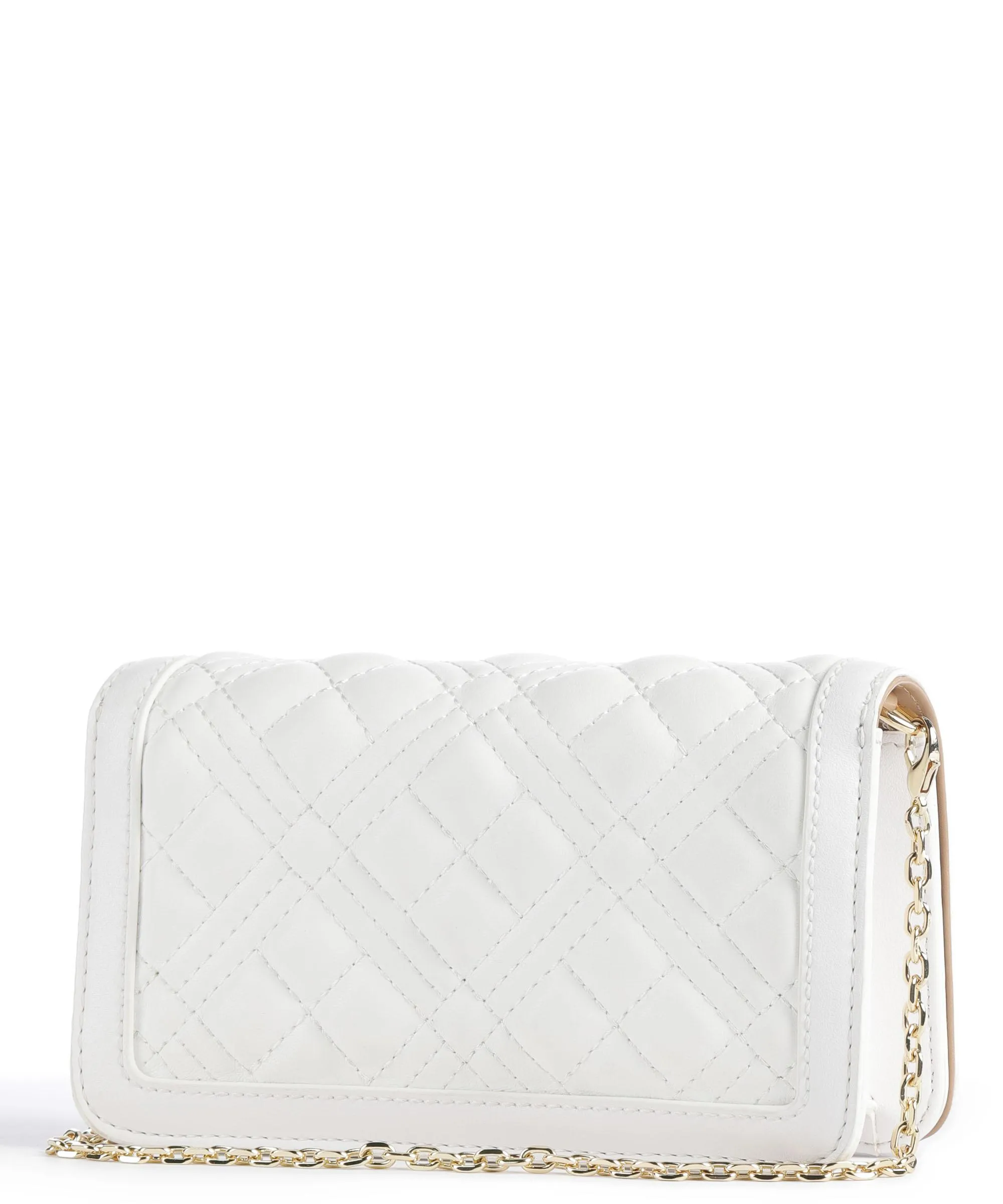  Love Moschino Quilted Borsa a tracolla pelle sintetica bianco  