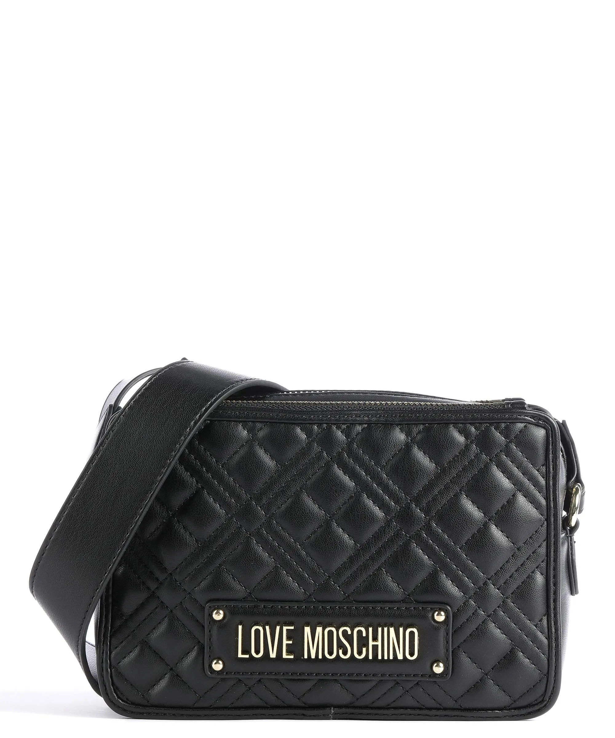  Love Moschino Quilted Borsa a tracolla pelle sintetica nero  