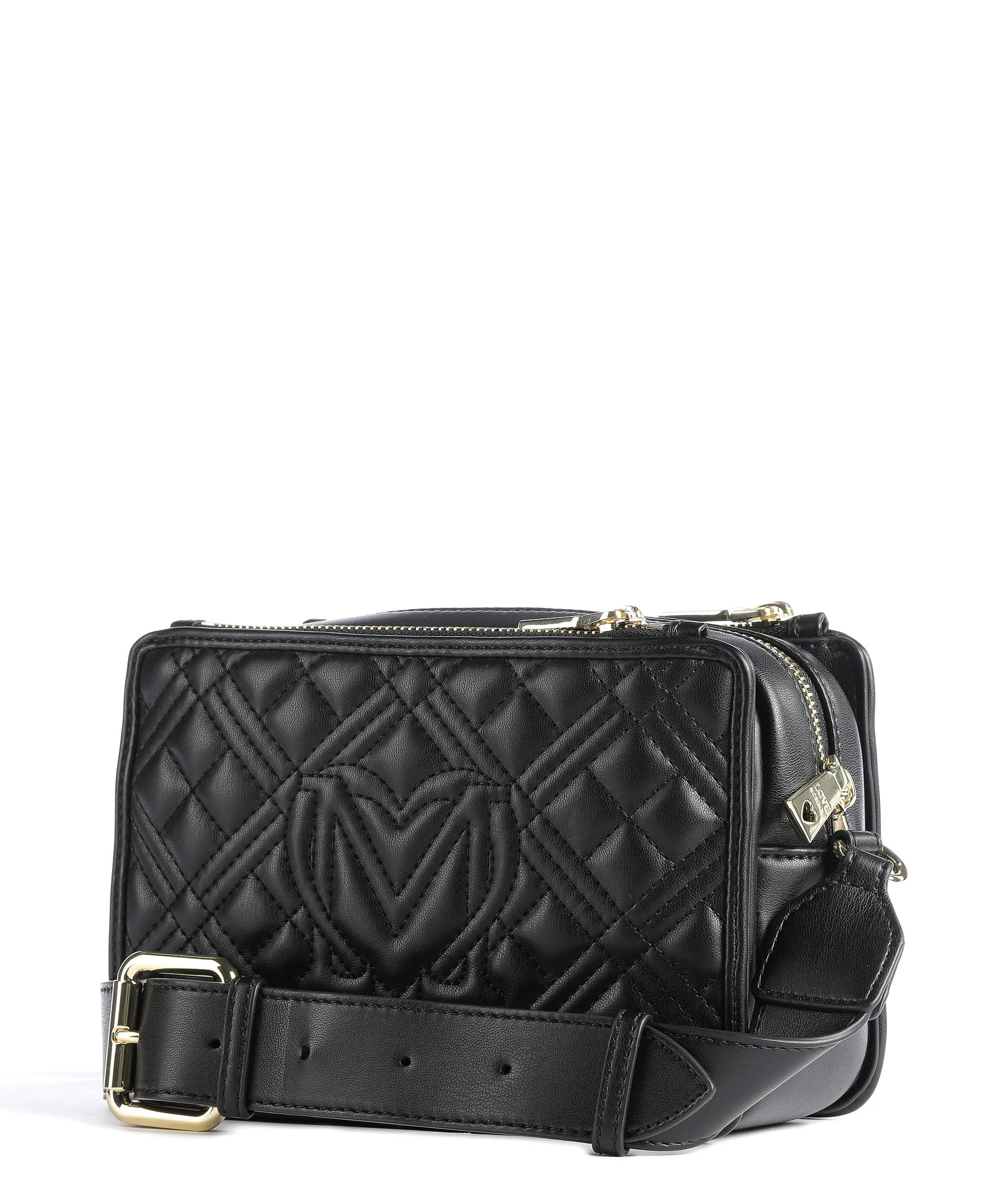  Love Moschino Quilted Borsa a tracolla pelle sintetica nero  