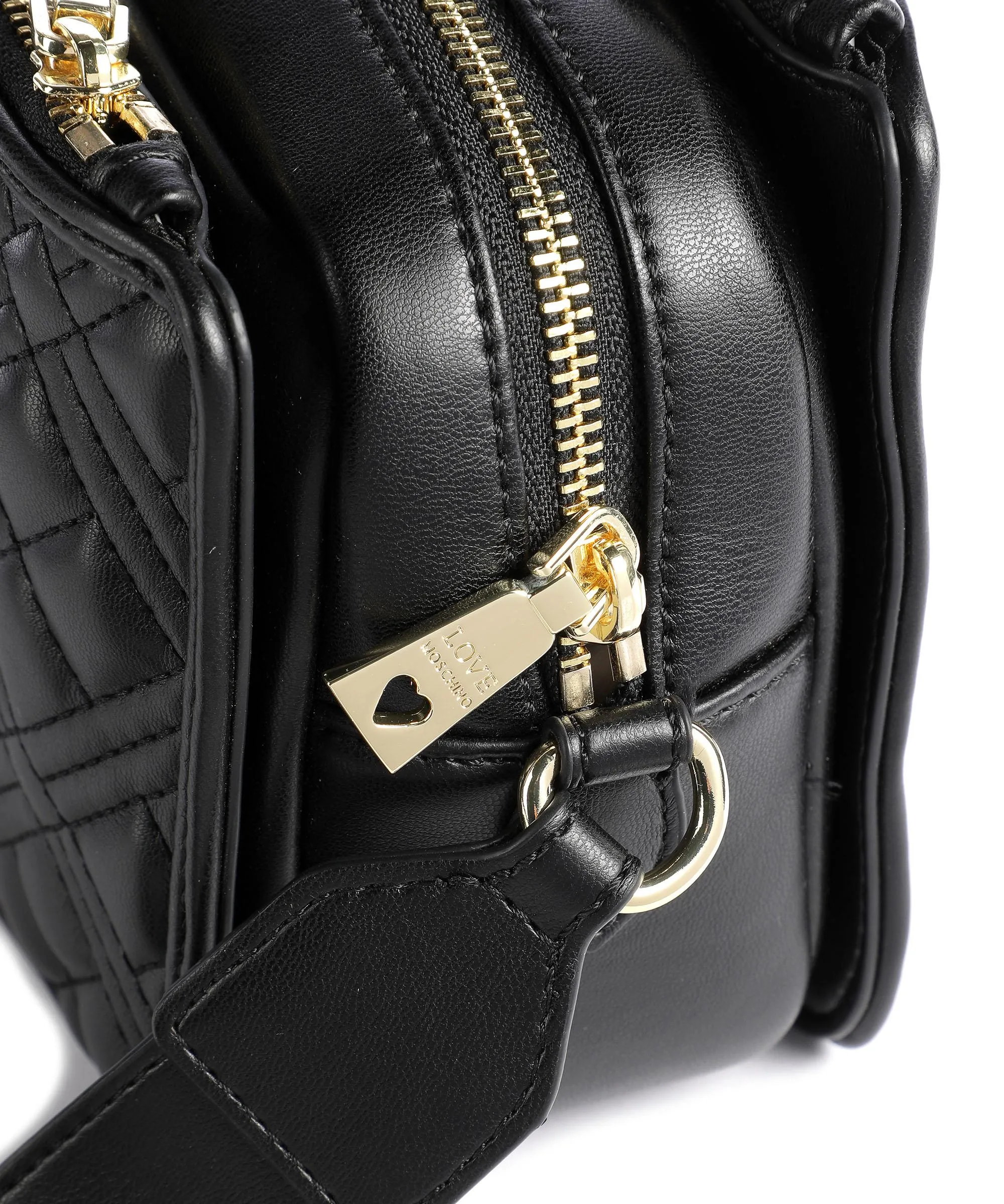  Love Moschino Quilted Borsa a tracolla pelle sintetica nero  