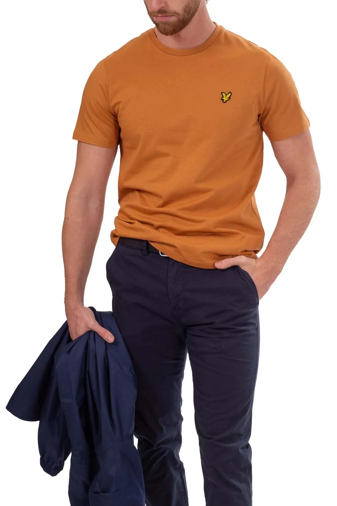 LYLE & SCOTT T-shirt uomo regular a tinta unita con logo