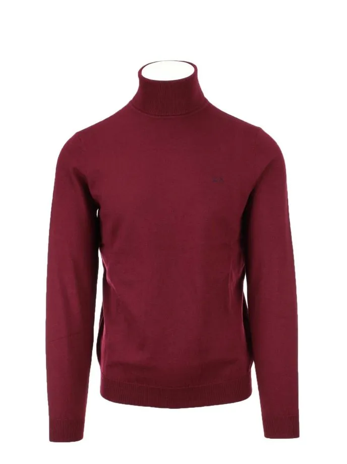 Maglia dolcevita in lana cotone