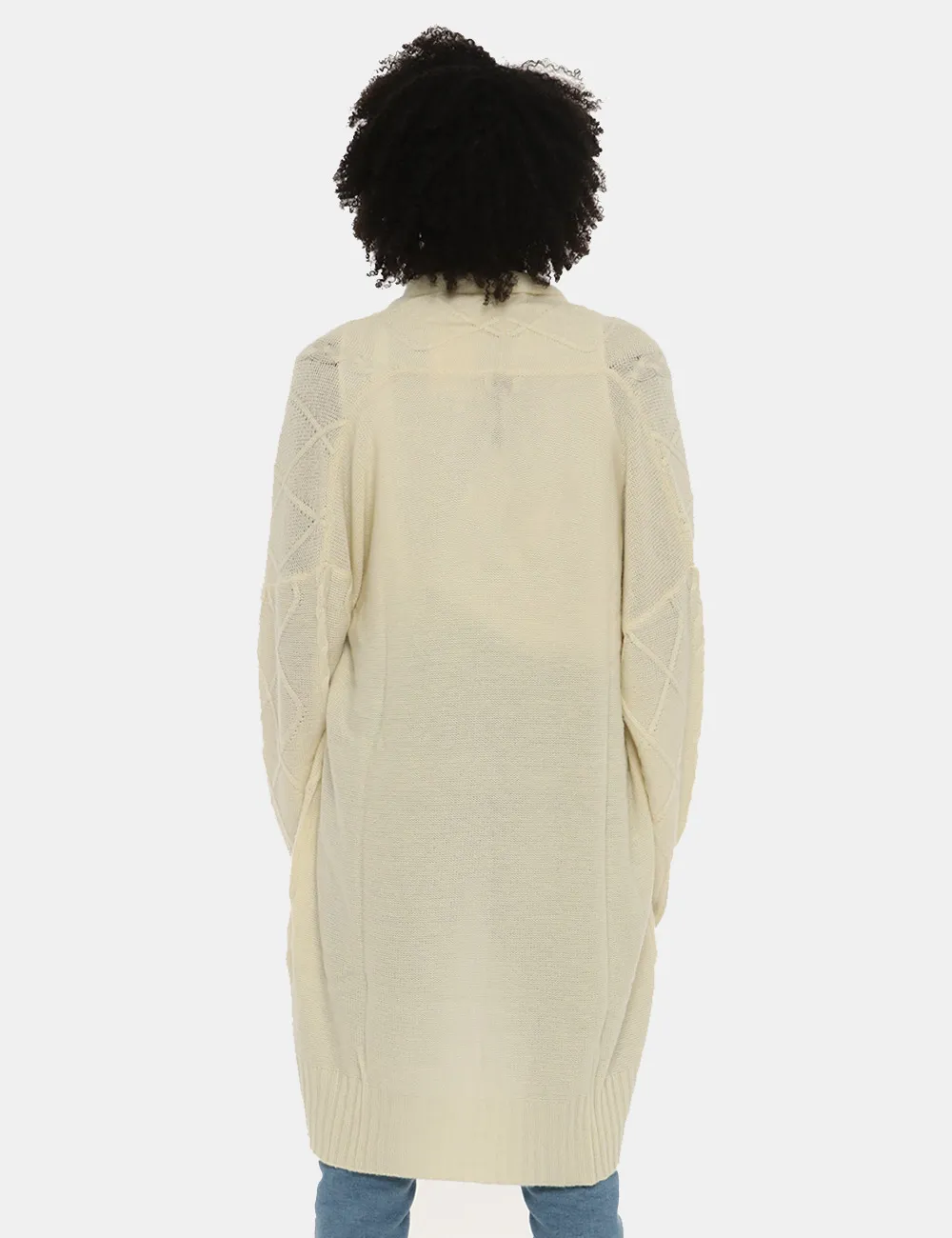 Maglia Maison du Cachemire a cardigan aperto in misto lana e cachemire