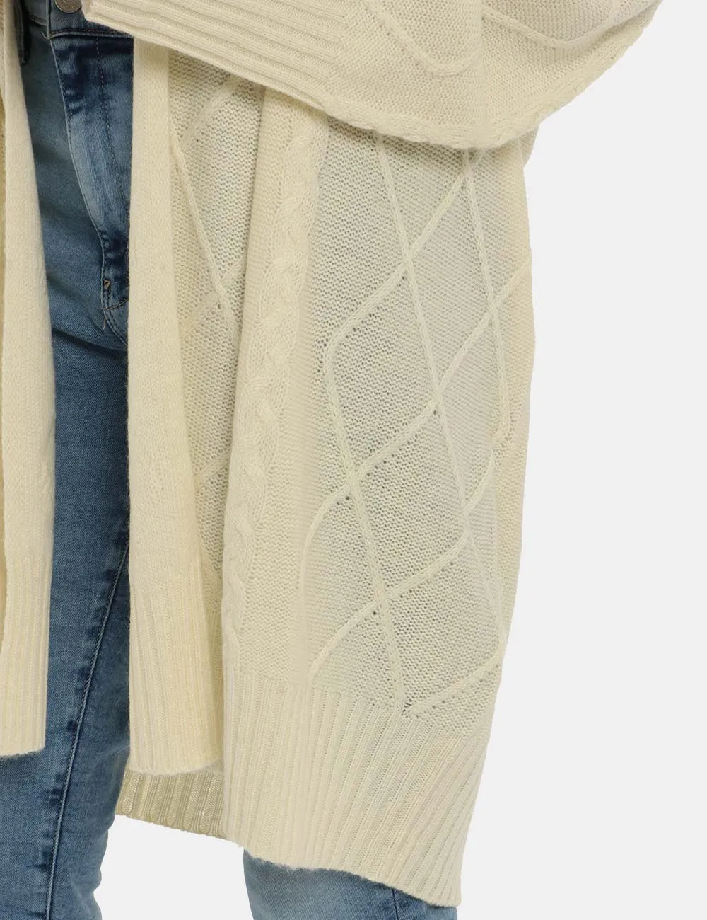 Maglia Maison du Cachemire a cardigan aperto in misto lana e cachemire