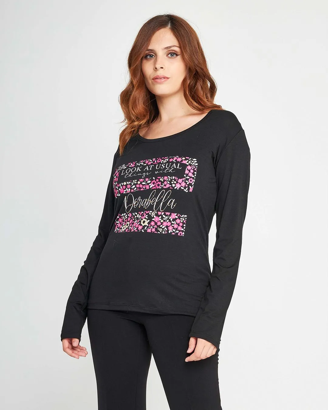 Maglia stampa provenzale Nero