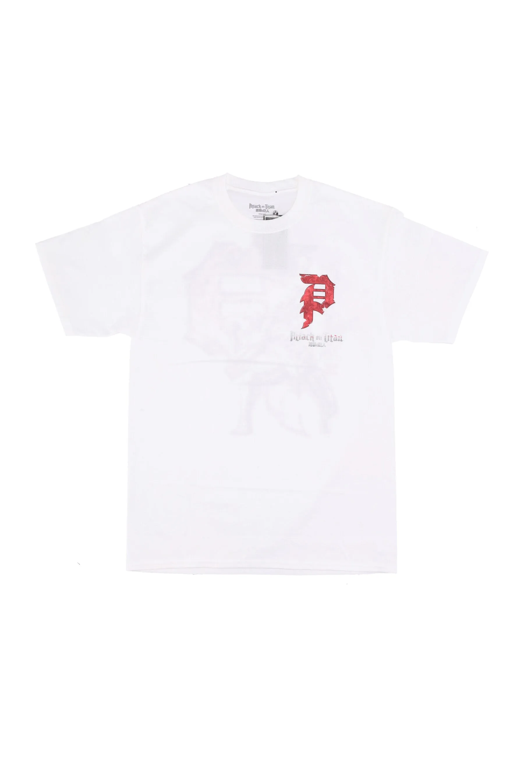 Maglietta Uomo Armored Dirty P Tee X Attack On Titan White