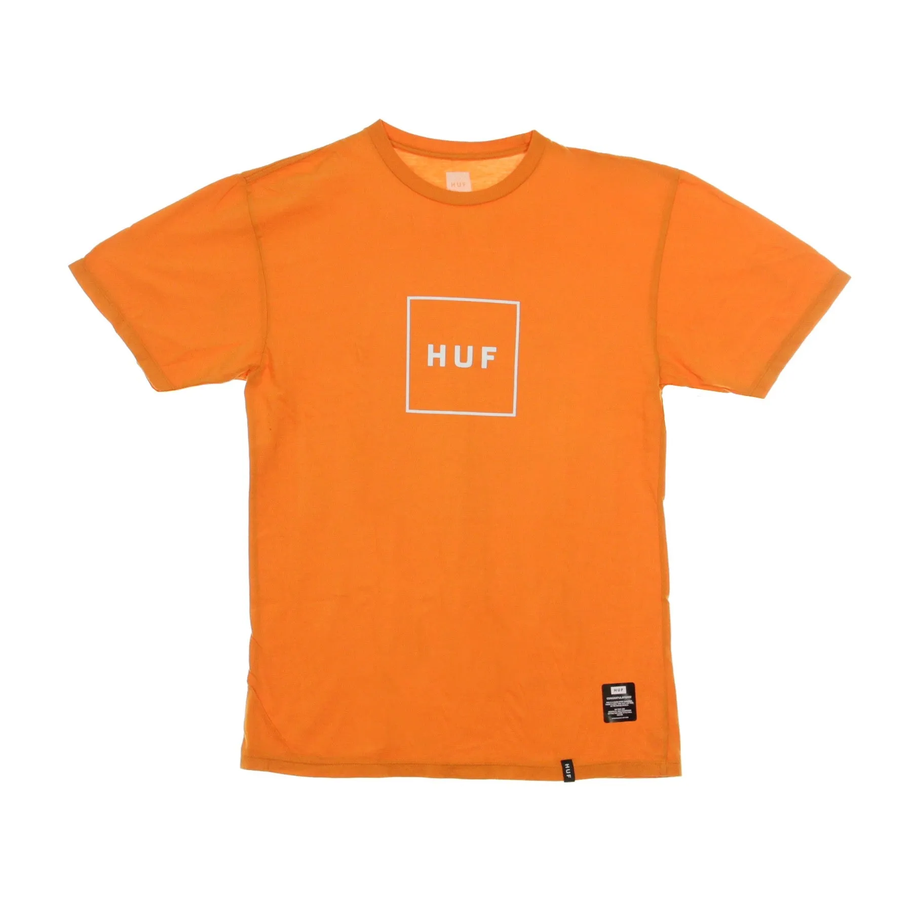 Maglietta Uomo Essentials Box Logo Russet Orange