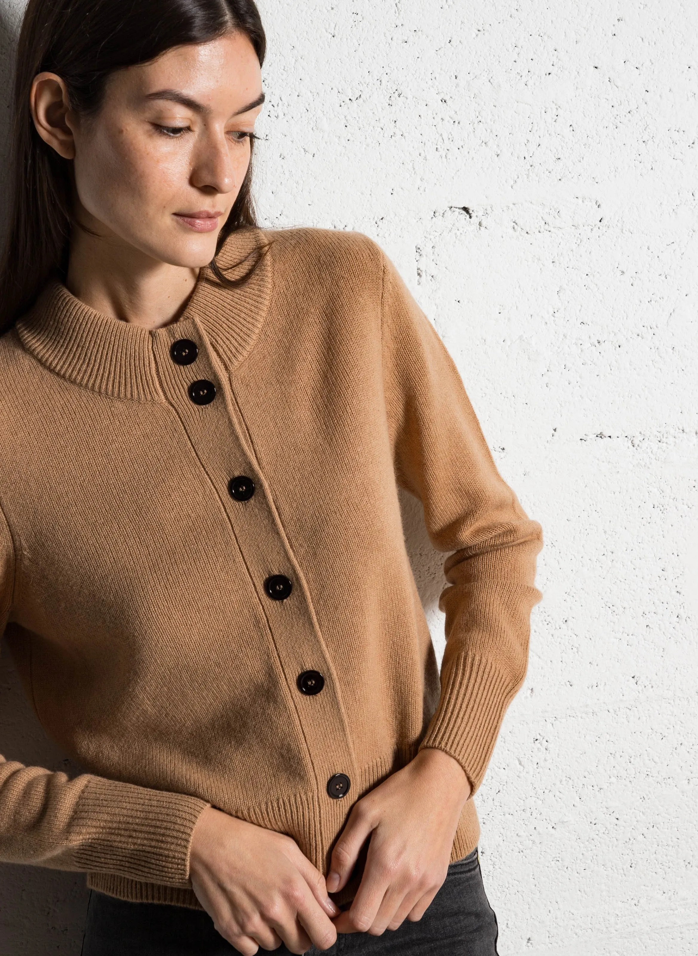  MAISON 123   CHRIS - Cardigan girocollo in misto lana | Beige