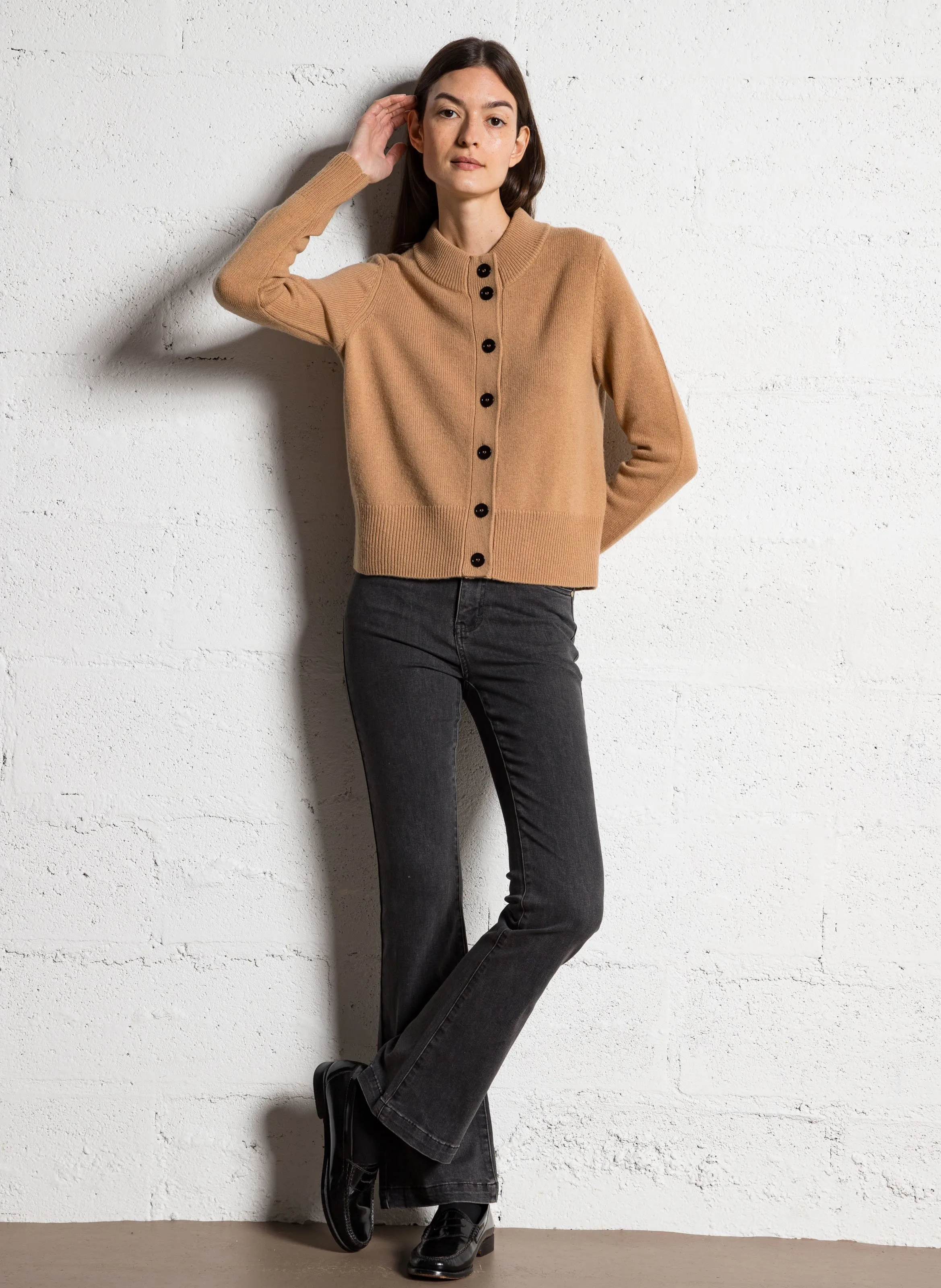  MAISON 123   CHRIS - Cardigan girocollo in misto lana | Beige