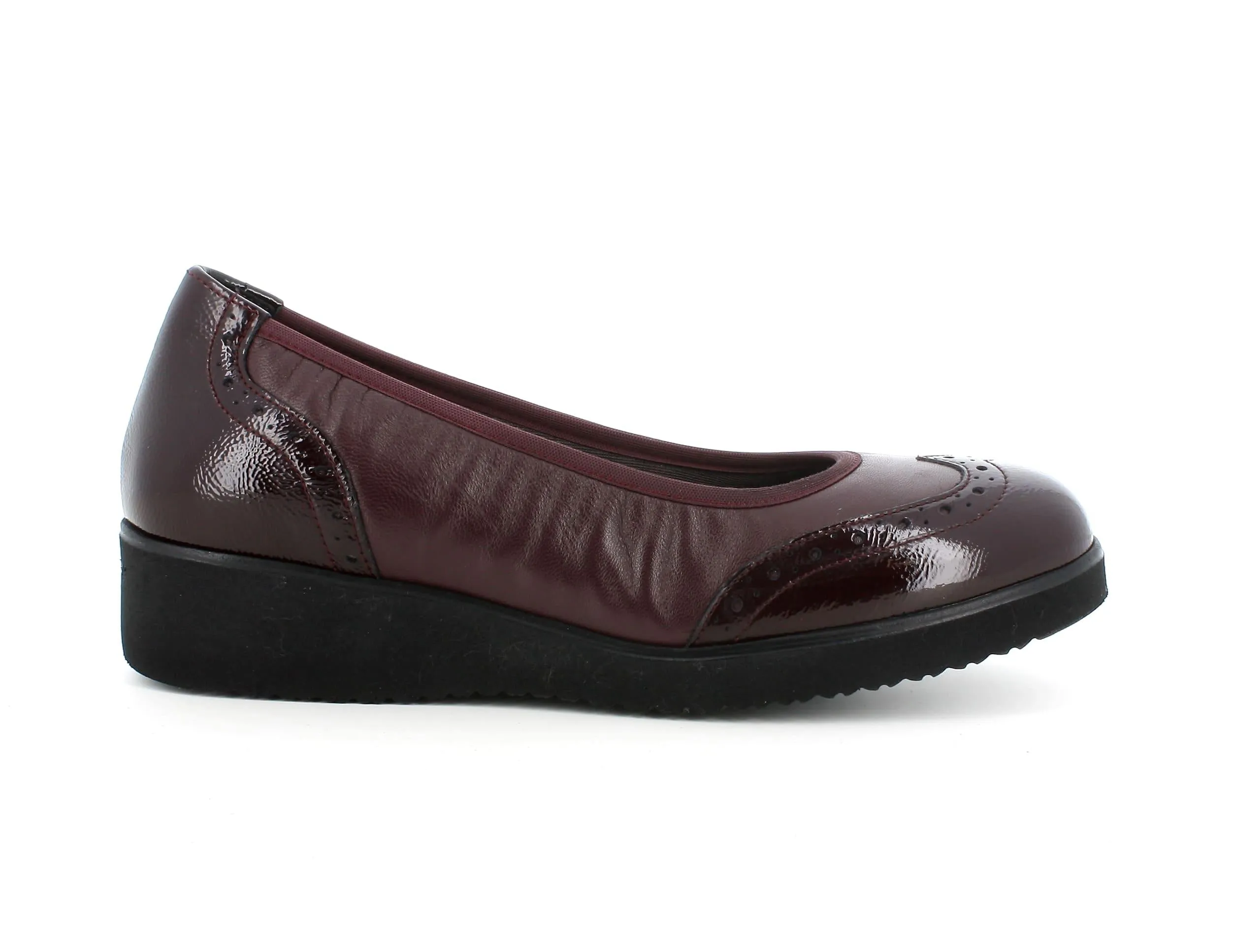 Melluso donna décolleté pelle bordeaux