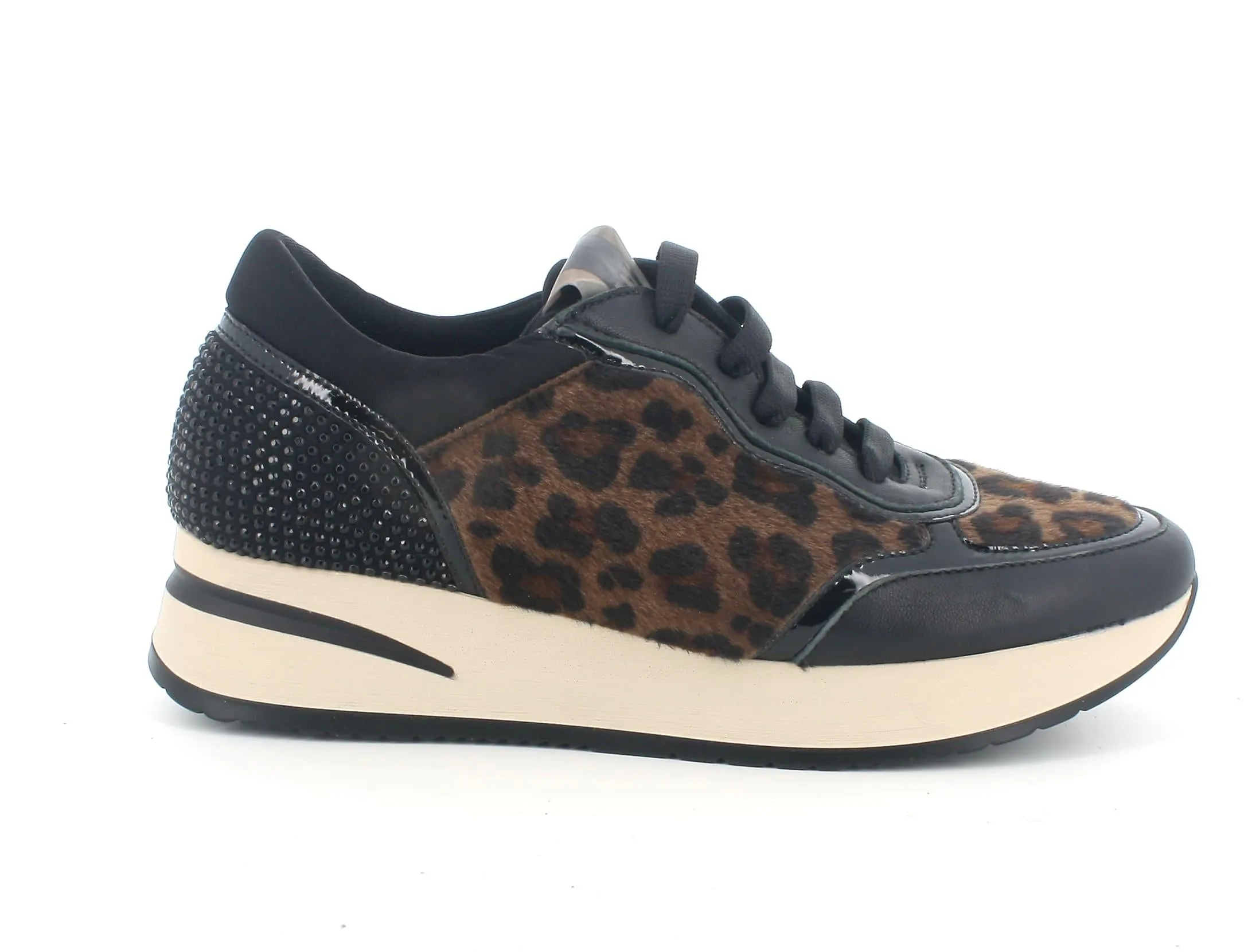 Melluso donna sneakers nere maculate
