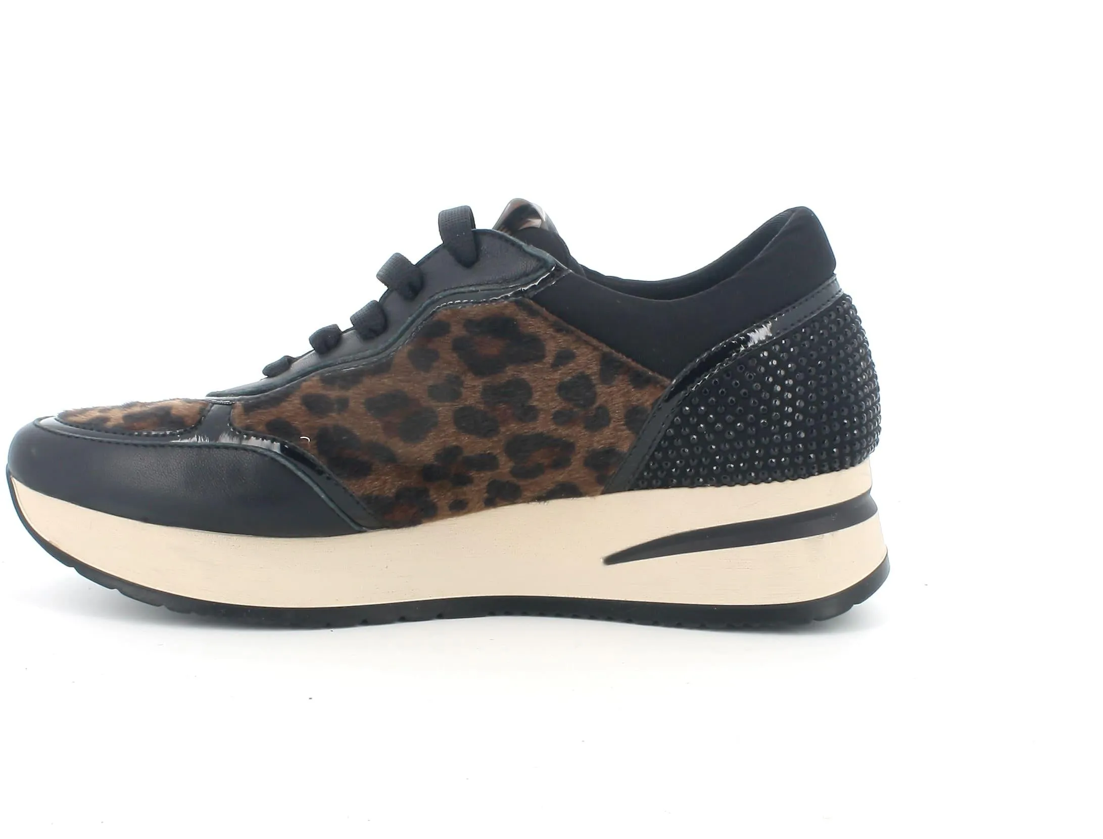 Melluso donna sneakers nere maculate
