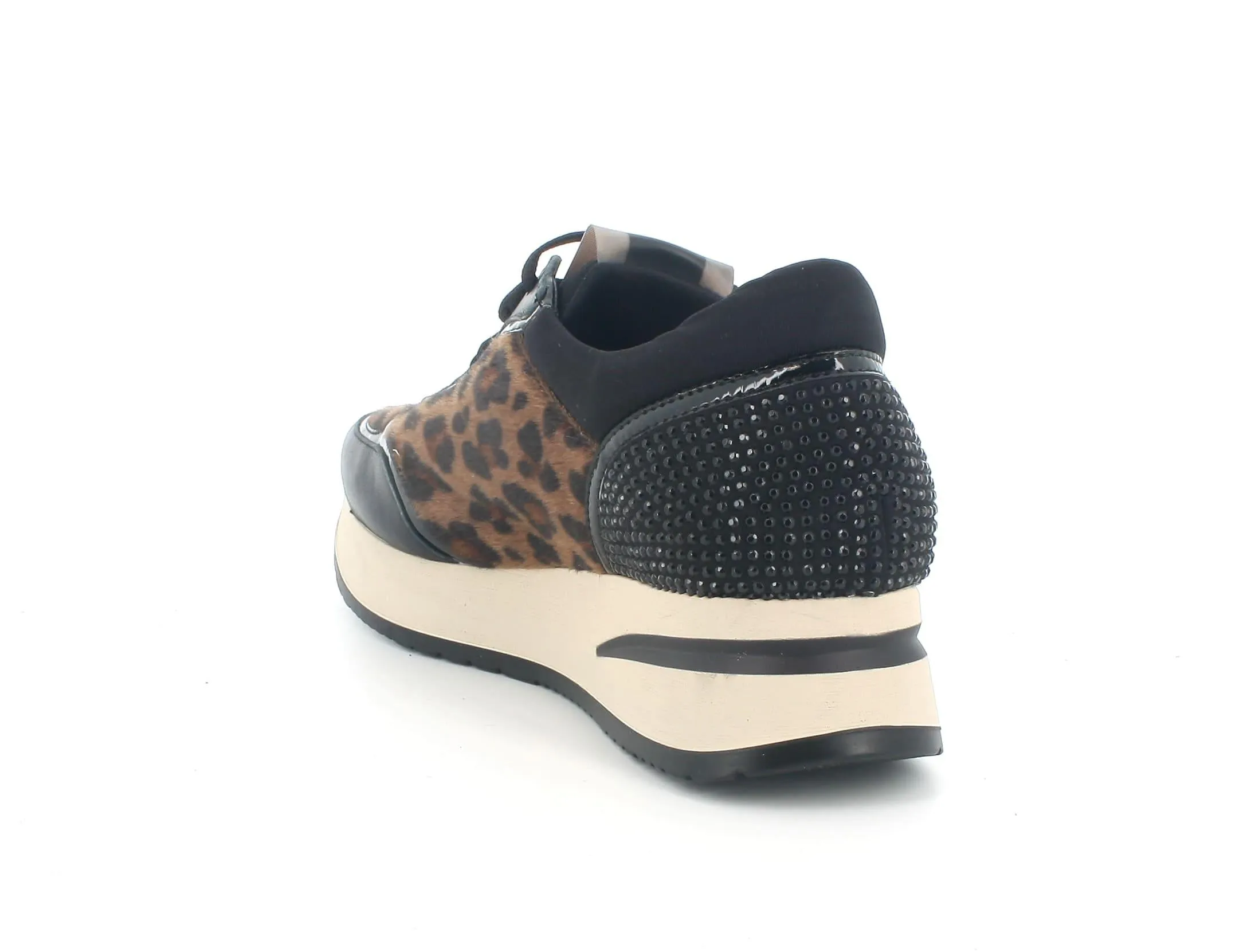 Melluso donna sneakers nere maculate