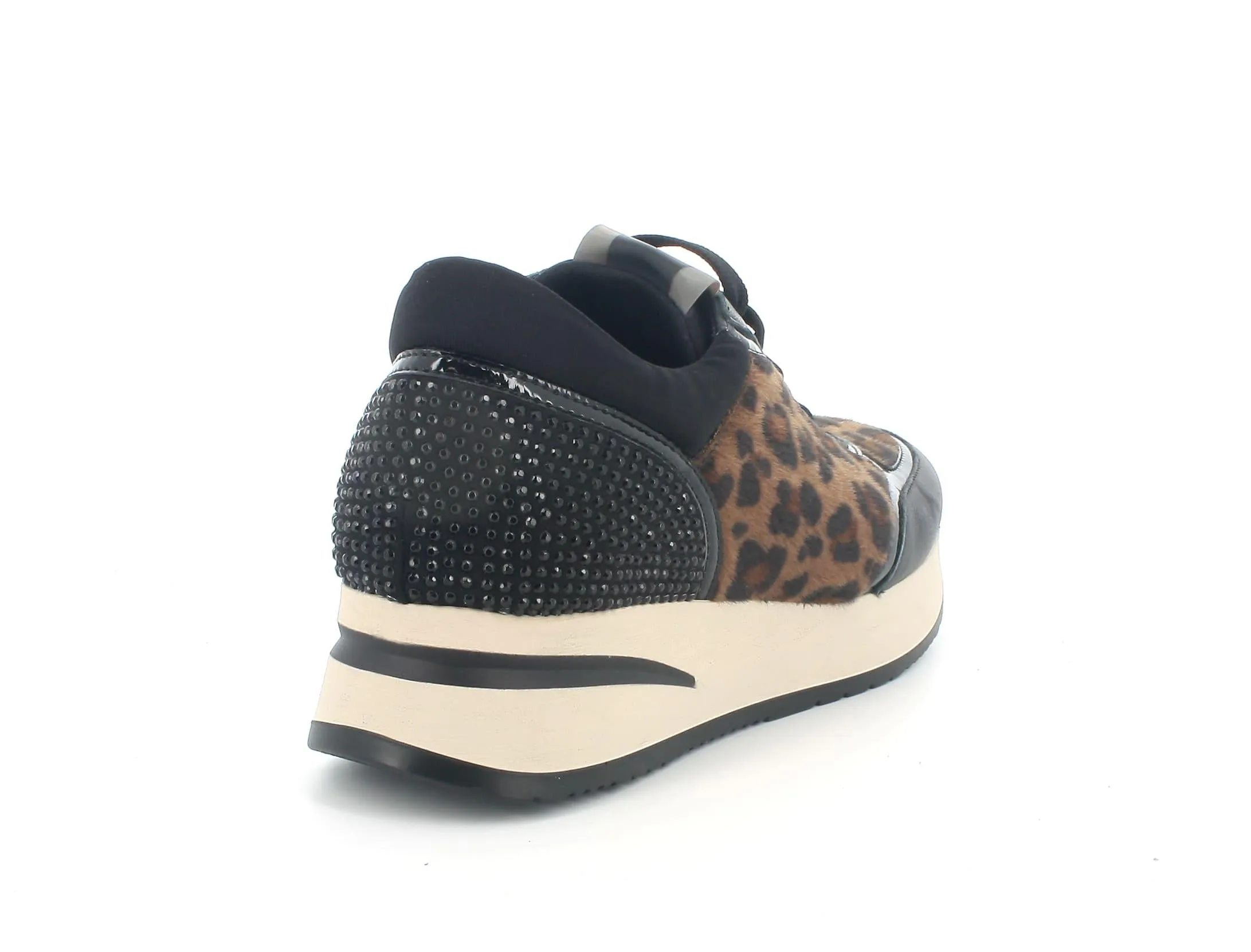 Melluso donna sneakers nere maculate