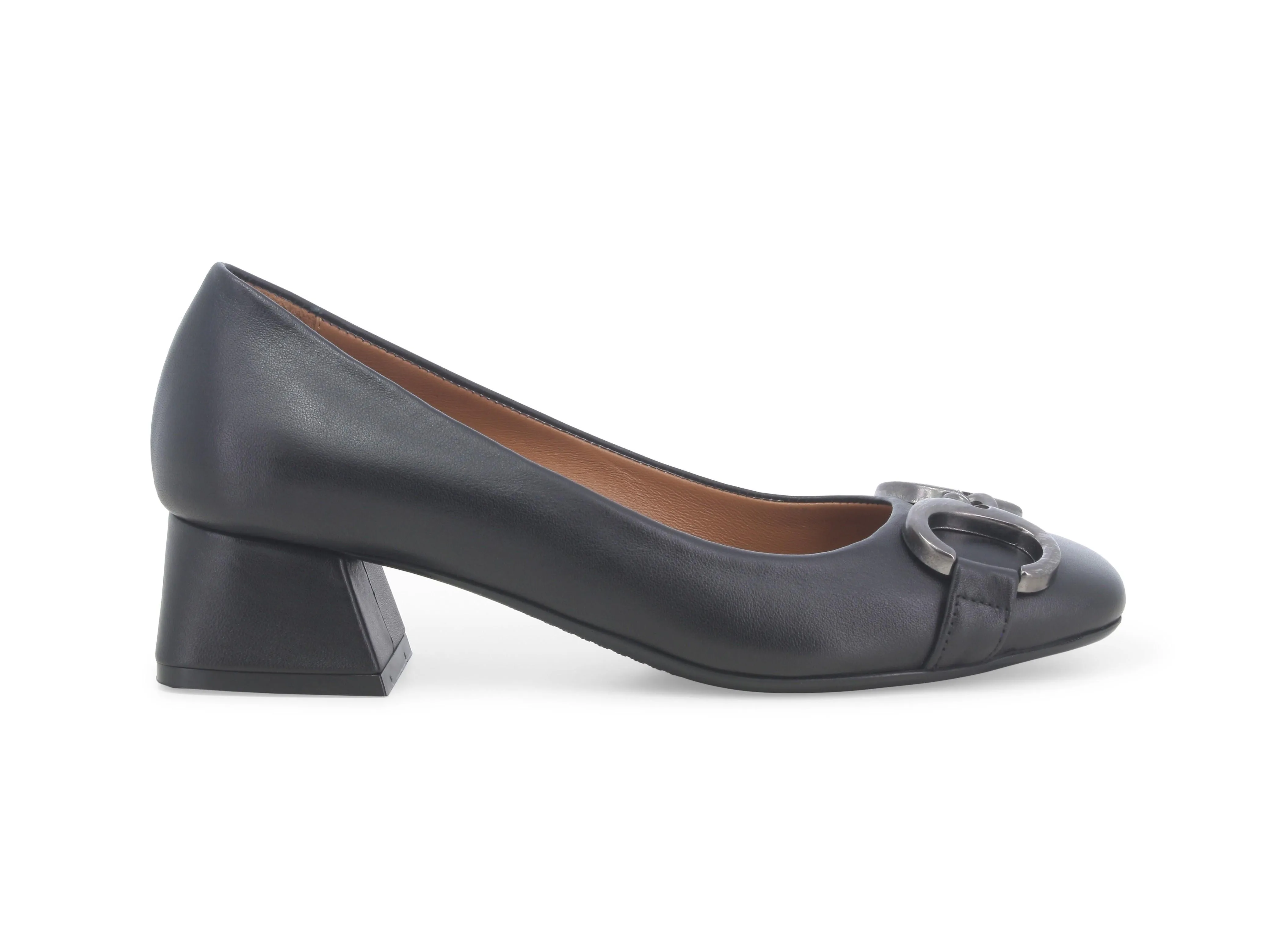 Melluso Décolleté Made in Italy Eleganti Tacco Basso Tomaia Pelle