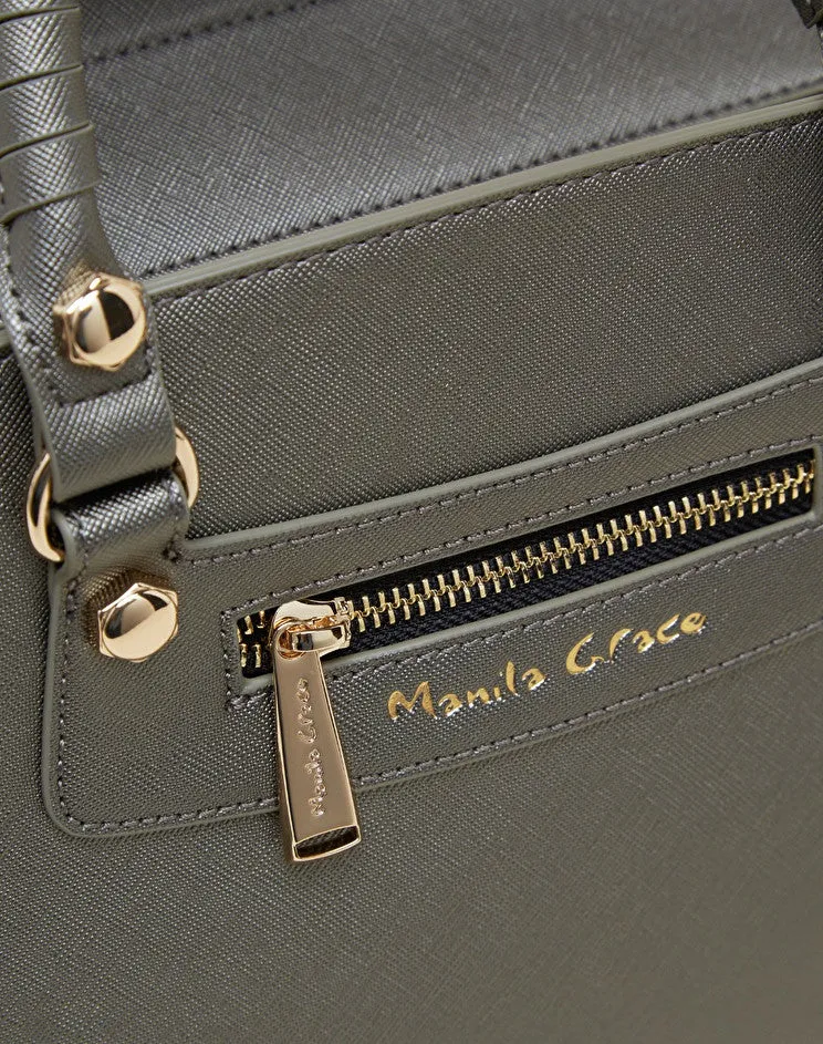 Mirama Medium Bag with Manila Grace Logo / Grey