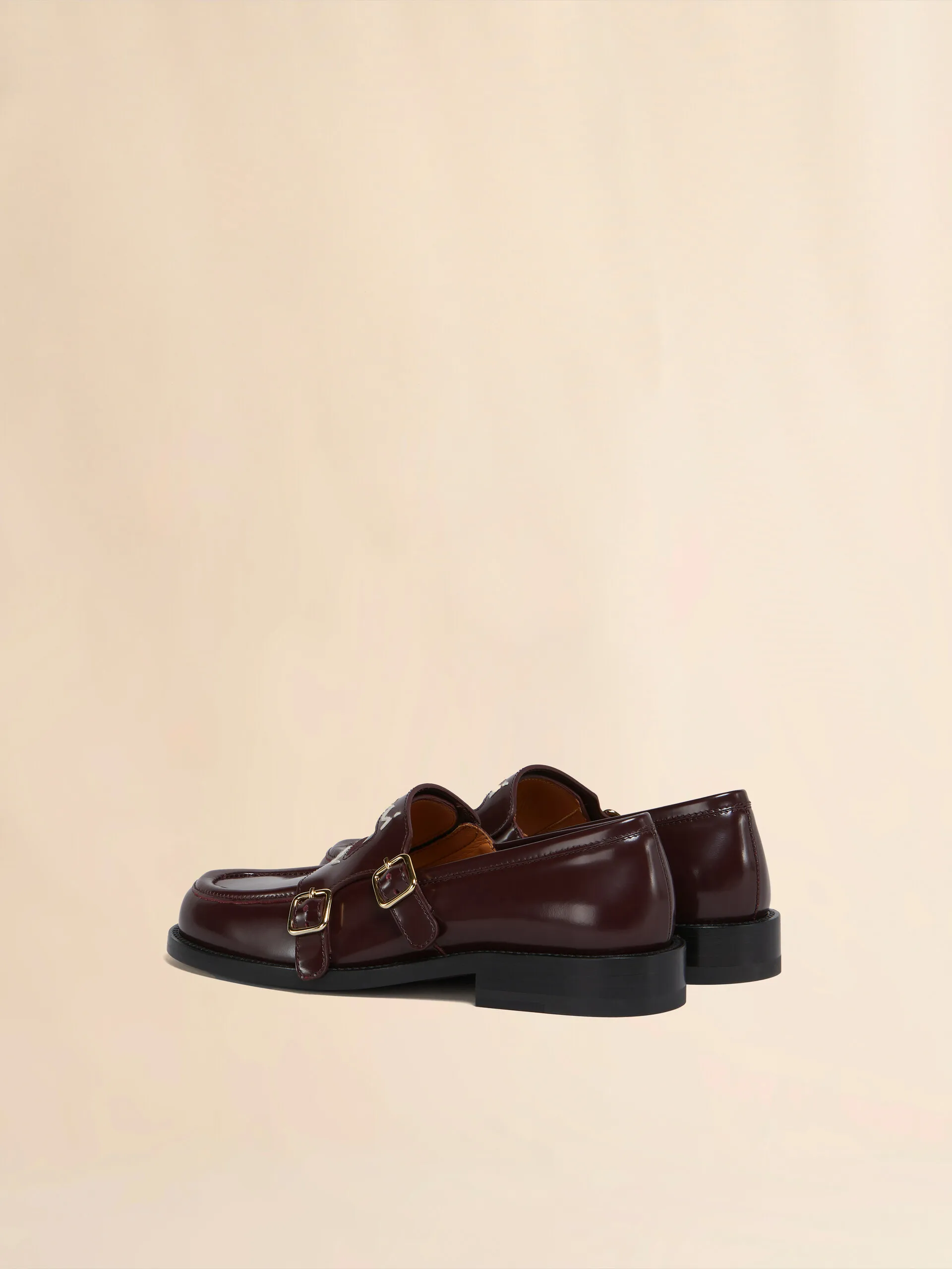 Mocassino Bambi 3.0 in pelle bordeaux con doppia fibbia