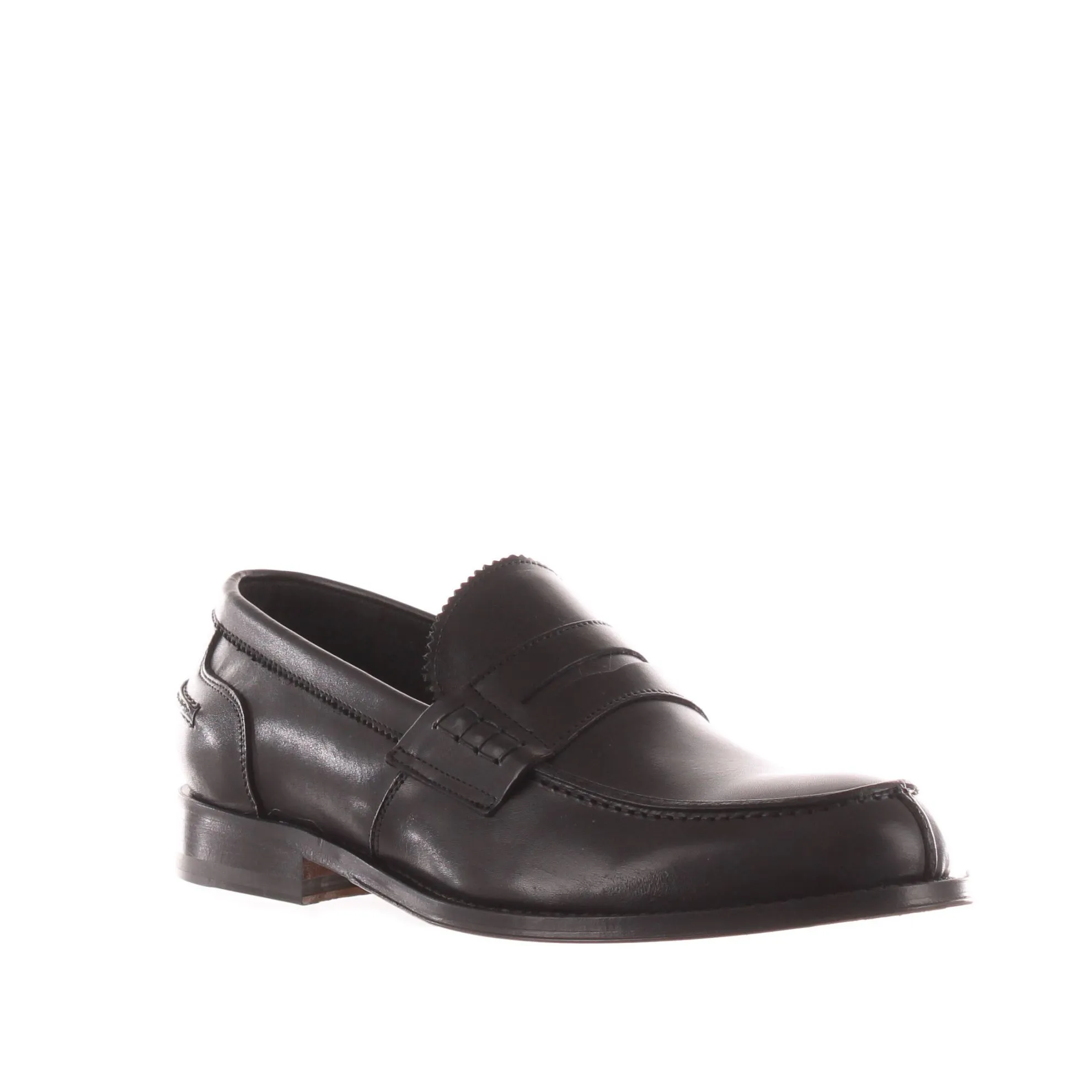 Mocassino con mascherina in pelle