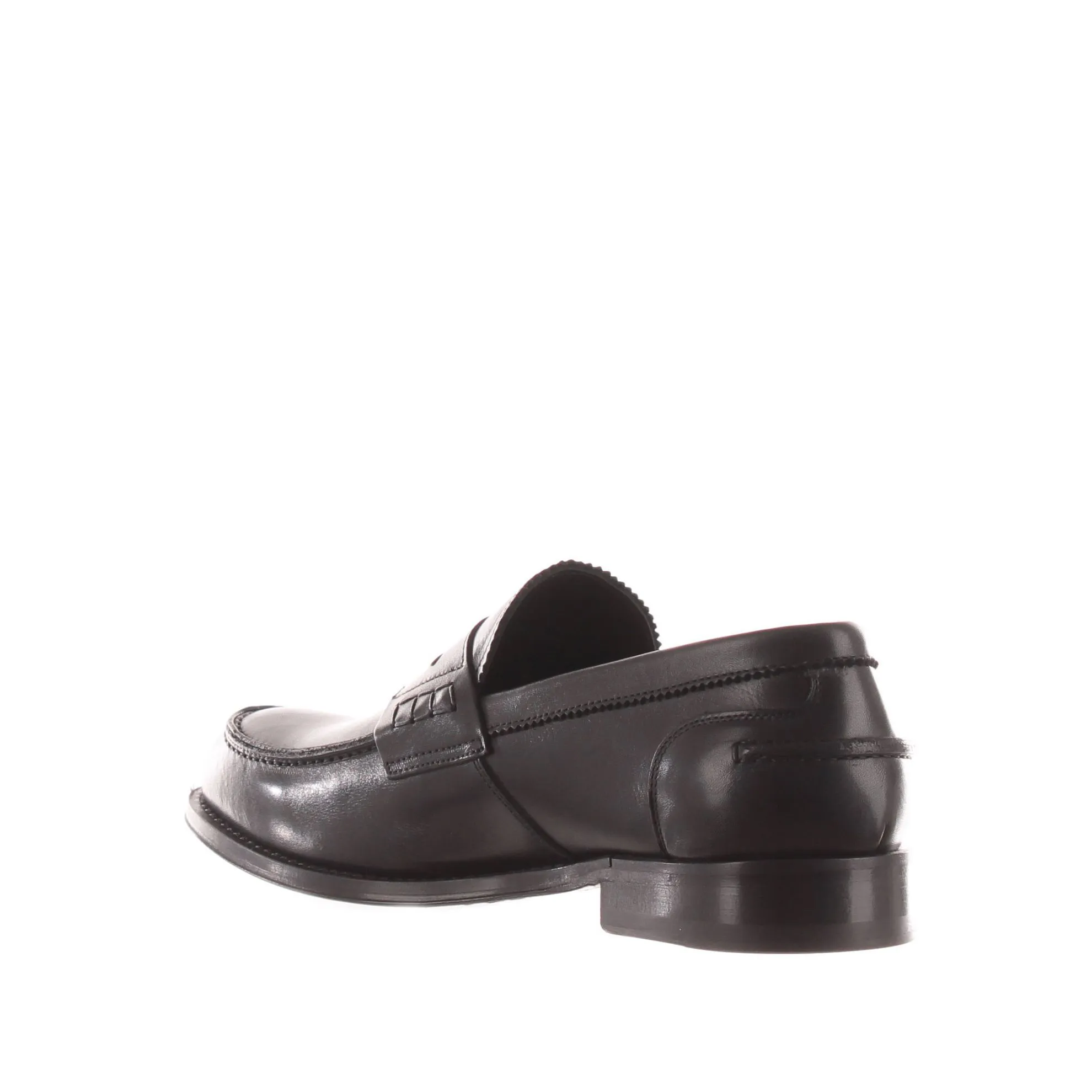 Mocassino con mascherina in pelle
