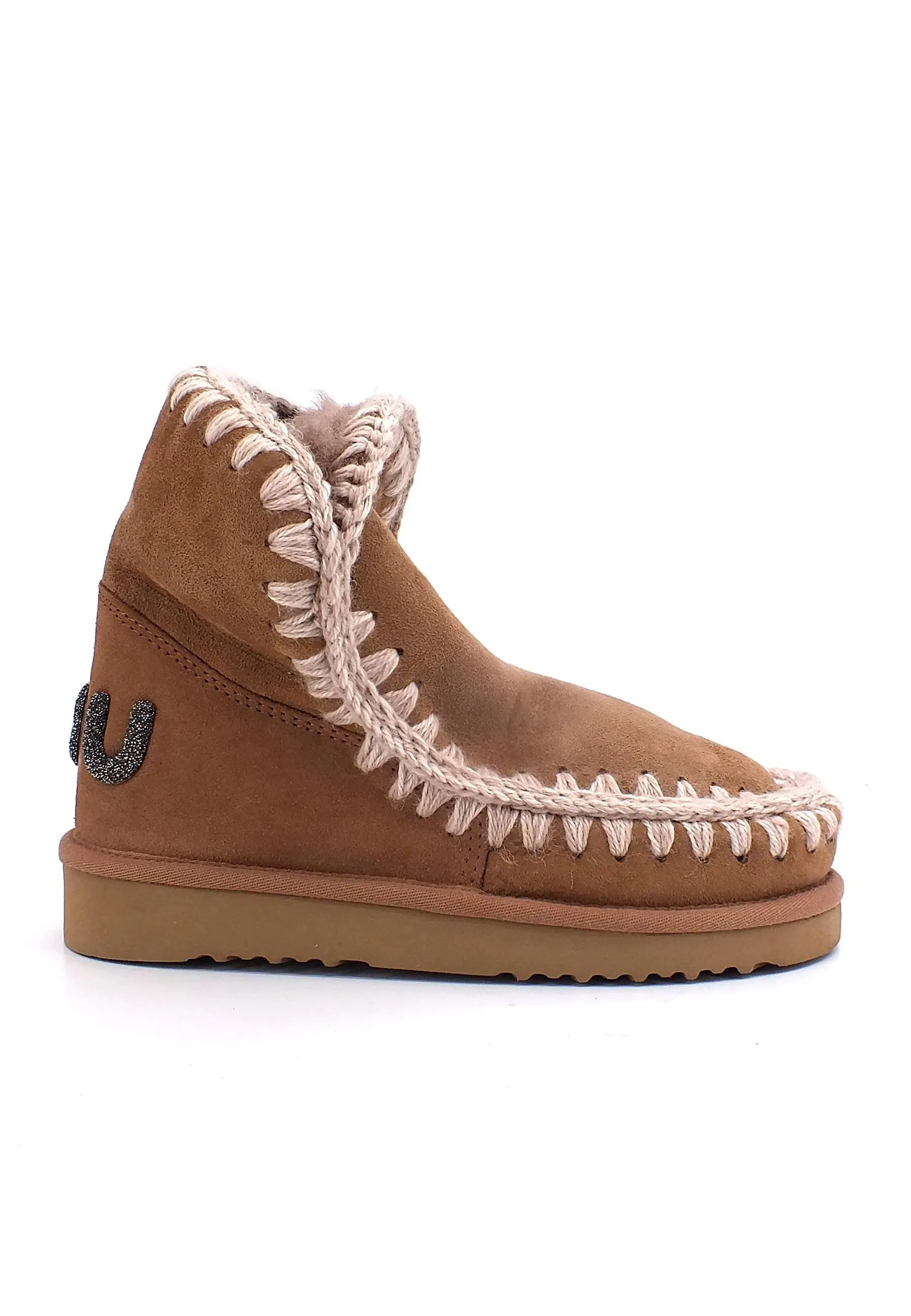 MOU Eskimo 18 Glitter Stivaletto Pelo Donna Pink Brown