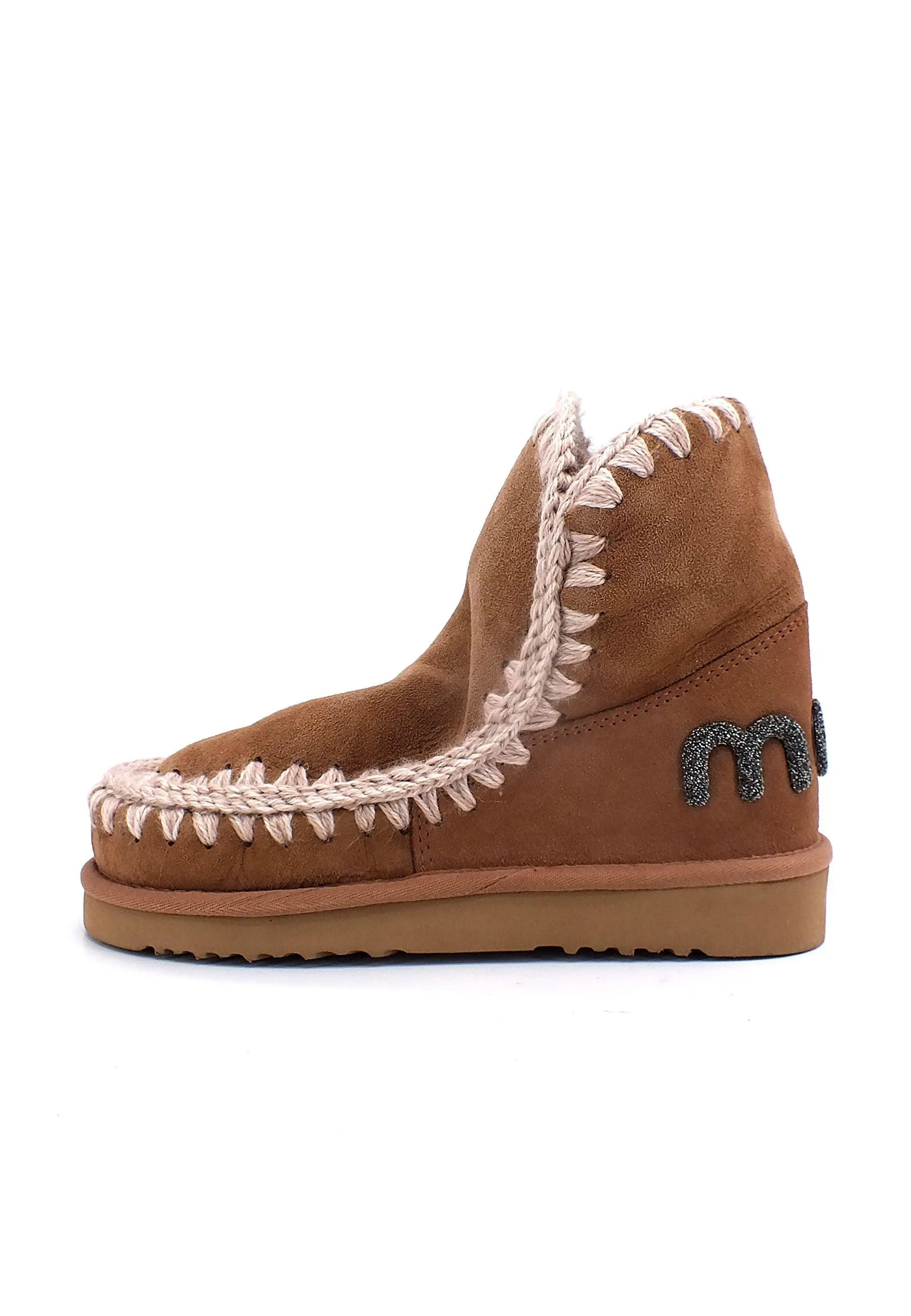 MOU Eskimo 18 Glitter Stivaletto Pelo Donna Pink Brown
