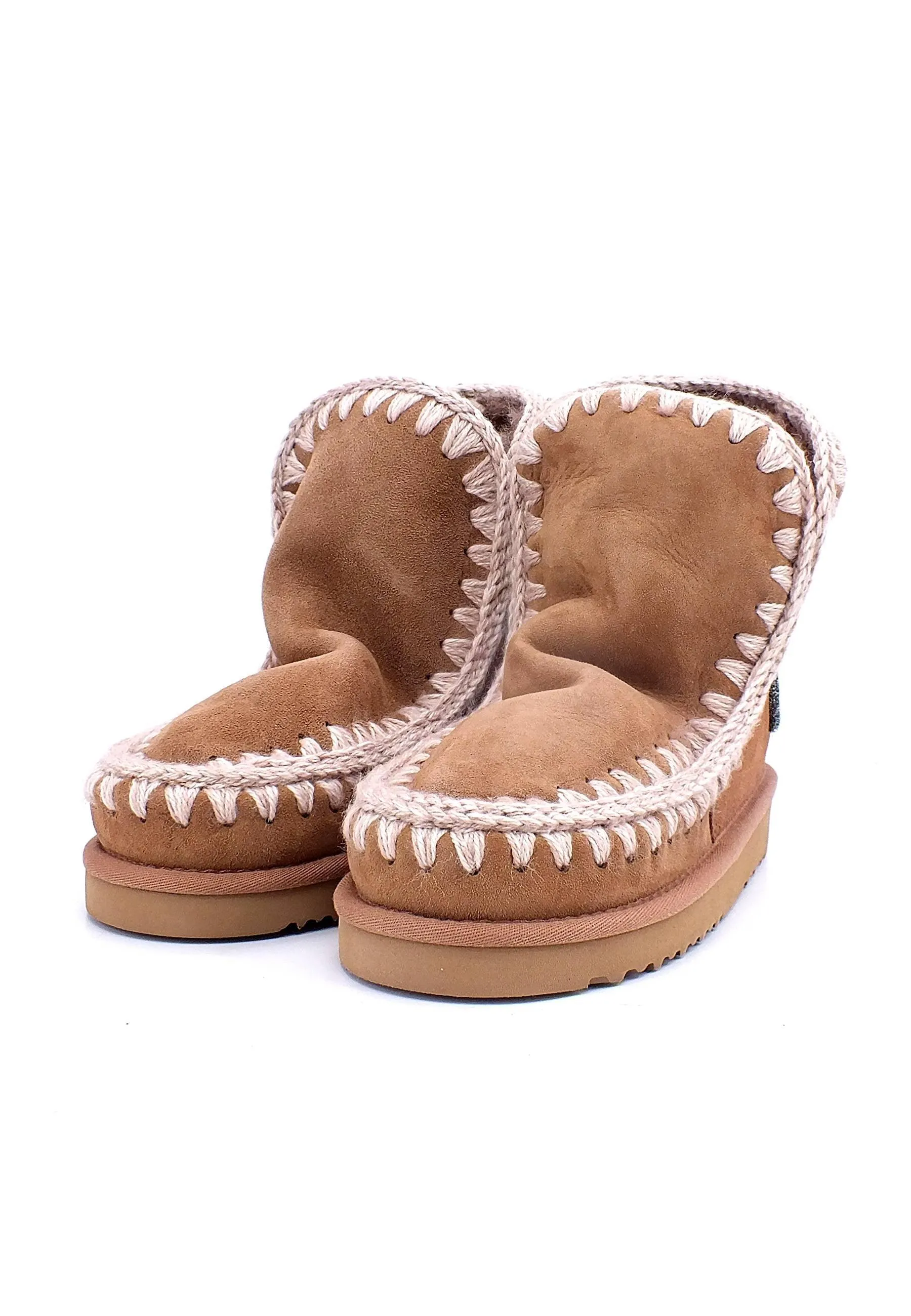 MOU Eskimo 18 Glitter Stivaletto Pelo Donna Pink Brown