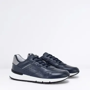  NERO GIARDINI Sneaker in Pelle Col. Blu