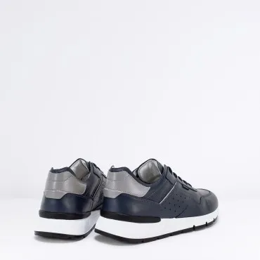  NERO GIARDINI Sneaker in Pelle Col. Blu