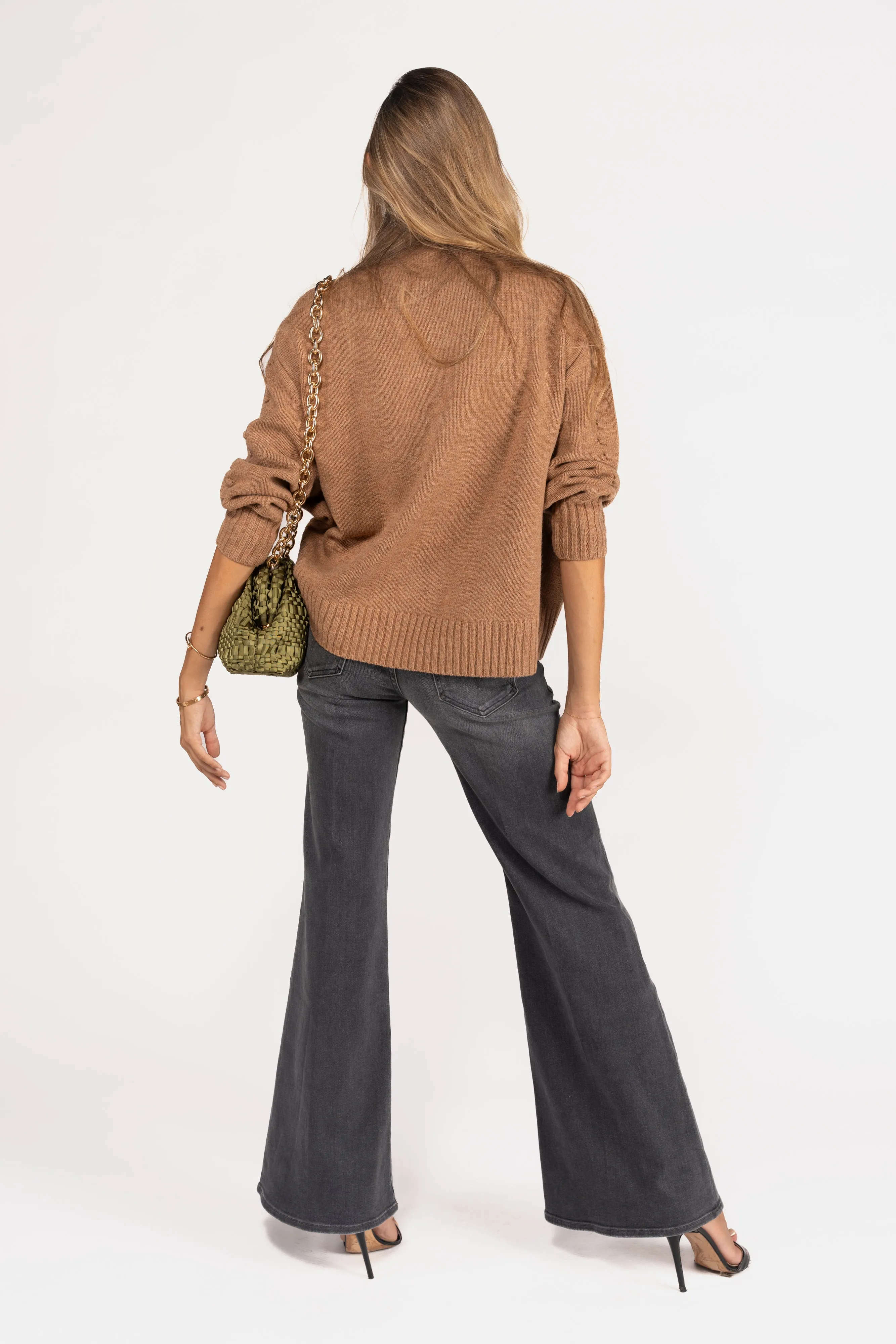 NOT SHY MAGLIA LANA POM PON TRECCIA