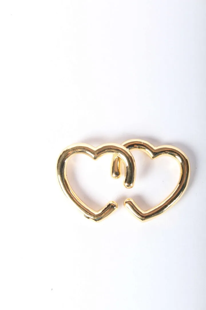 Orecchini finti cuore oro
