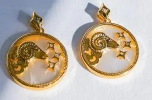 Orecchini rotondi, ARIETE, colore oro