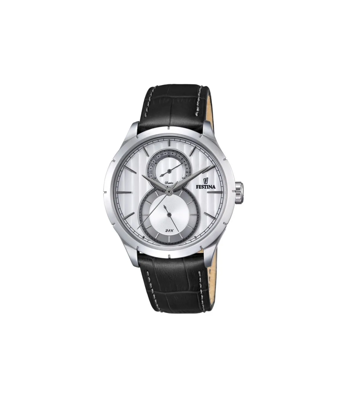 Orologio Uomo Festina Pelle Nera /Grigio Retro F16892/1