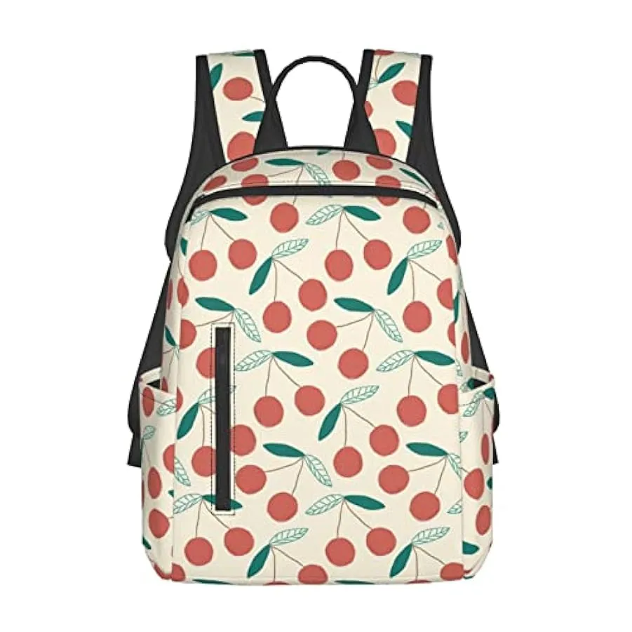 OTRAHCSD Zaino, grazioso zaino leggero con ciliegie alla frutta, per uomo e donna, casual, per escursionismo, campeggio, viaggi,