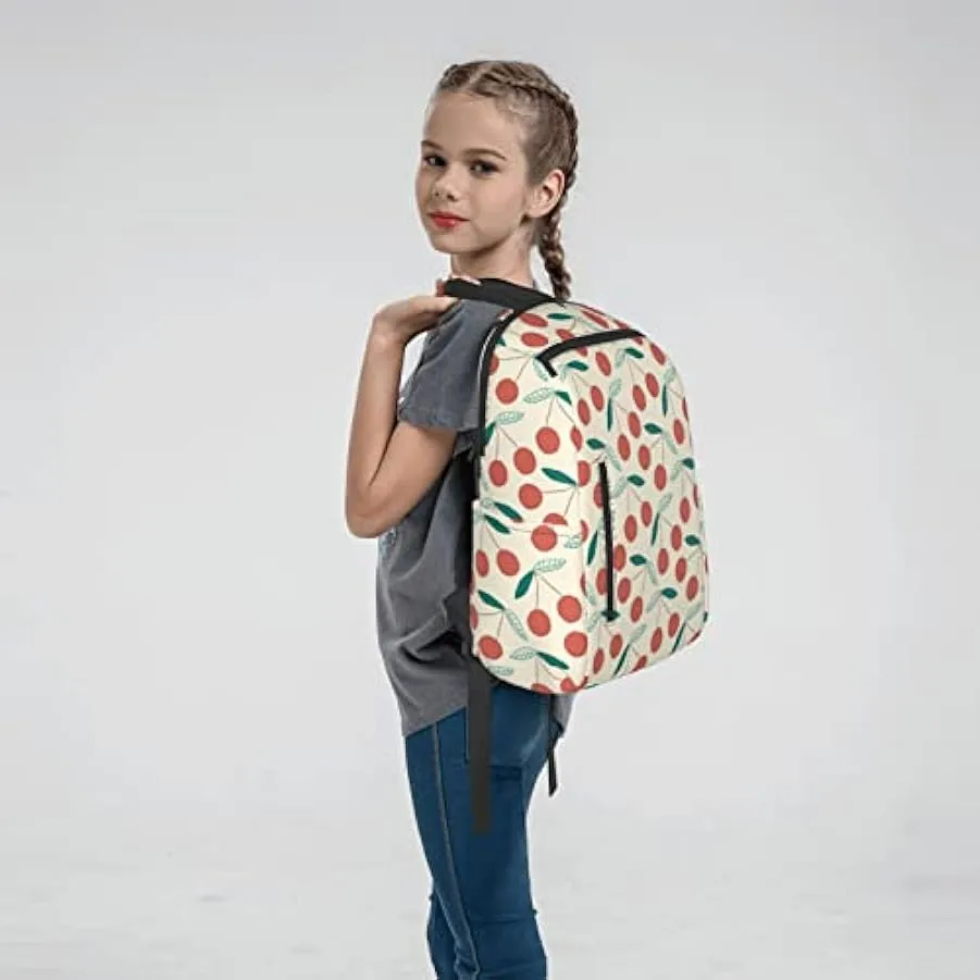 OTRAHCSD Zaino, grazioso zaino leggero con ciliegie alla frutta, per uomo e donna, casual, per escursionismo, campeggio, viaggi,