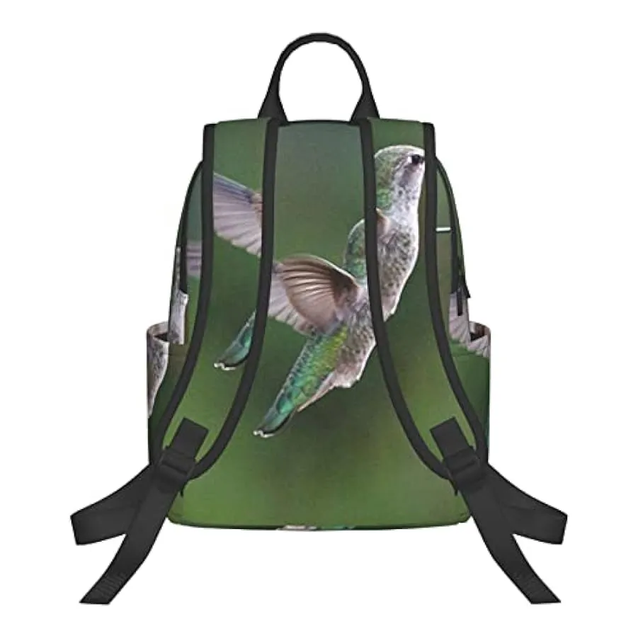 OTRAHCSD Zaino leggero con colibrì e fiori per uomo donna, zaino casual per escursionismo, campeggio, viaggi, attività all’apert