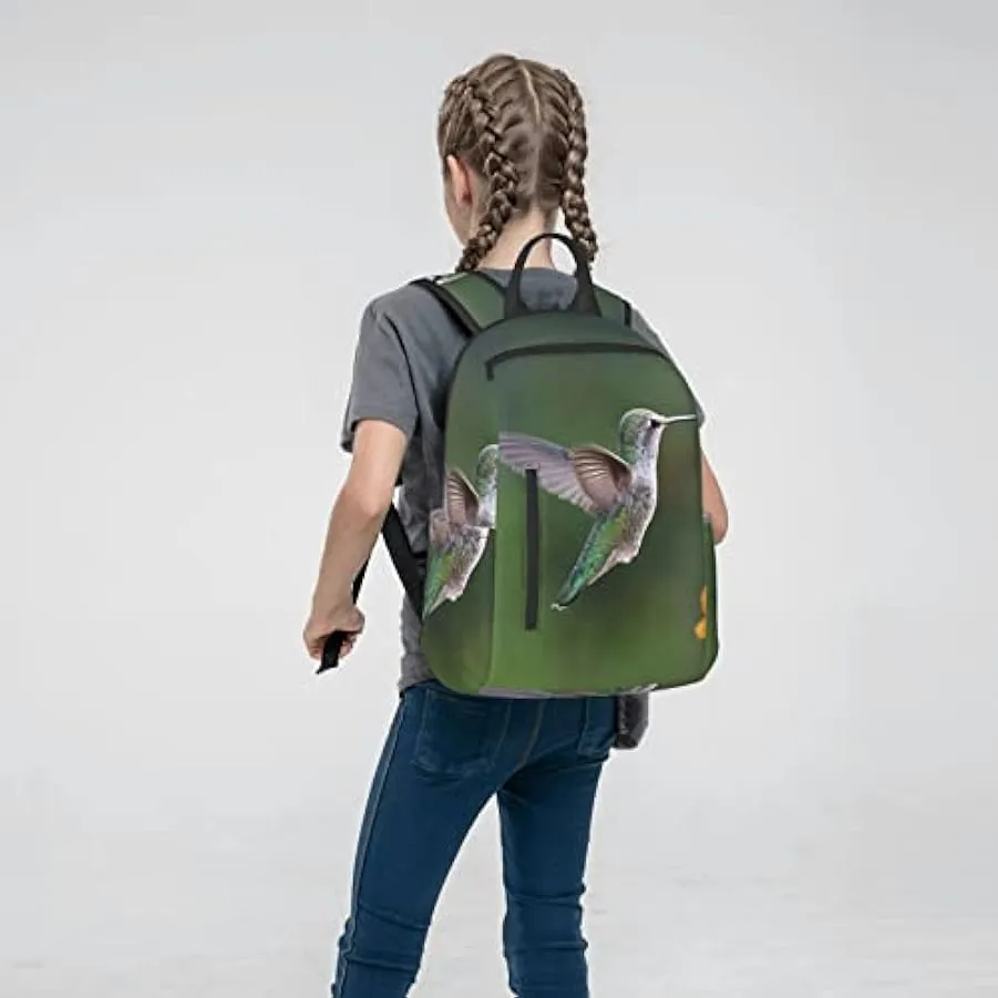 OTRAHCSD Zaino leggero con colibrì e fiori per uomo donna, zaino casual per escursionismo, campeggio, viaggi, attività all’apert