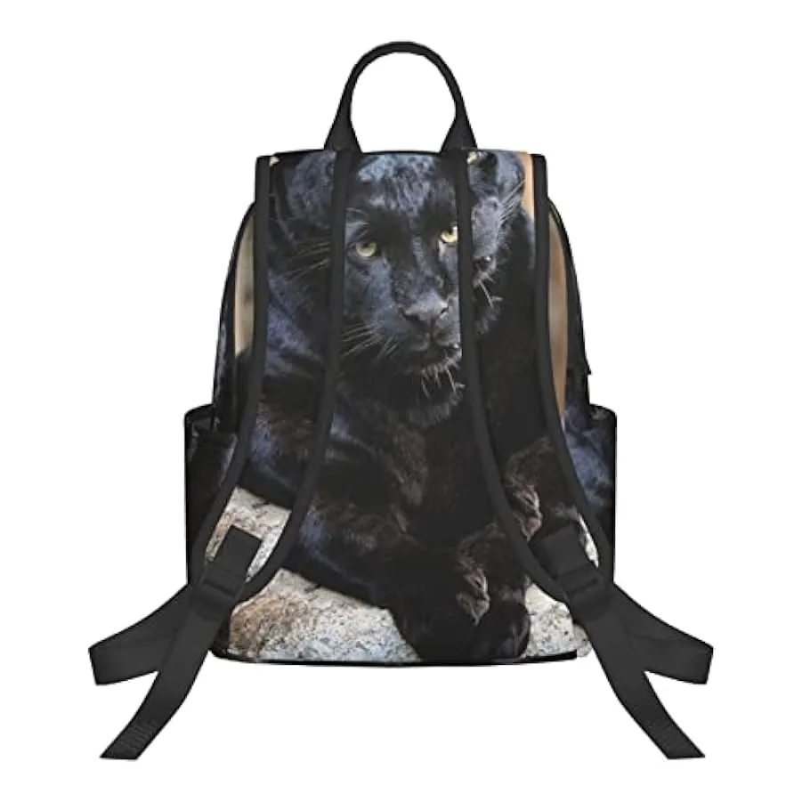 OTRAHCSD Zaino, zaino leggero leopardo nero per uomo donna, zaino casual per escursionismo, campeggio, viaggi, attività all’aper