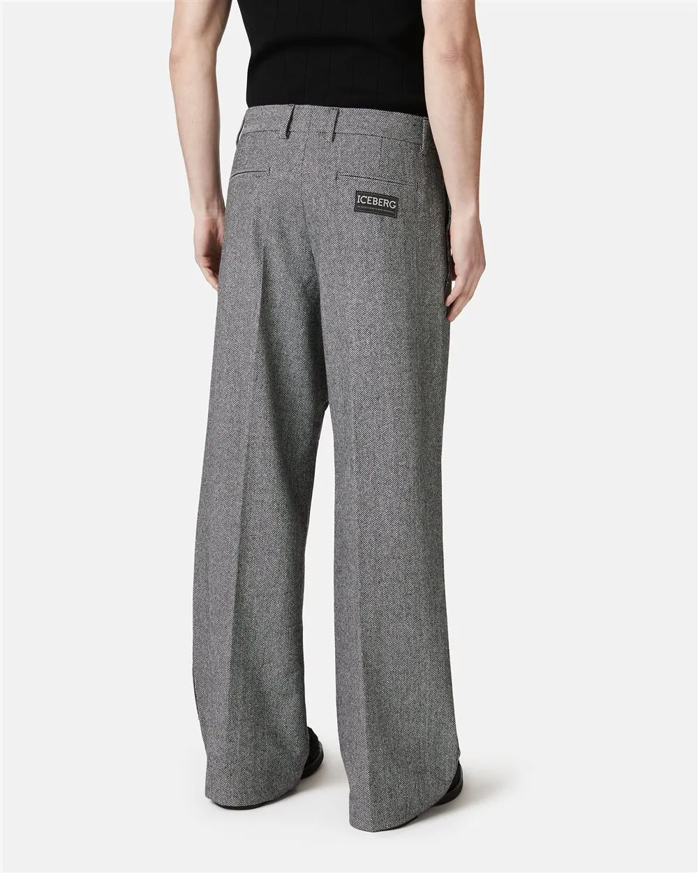 Pantaloni a vita regolare in misto lana
