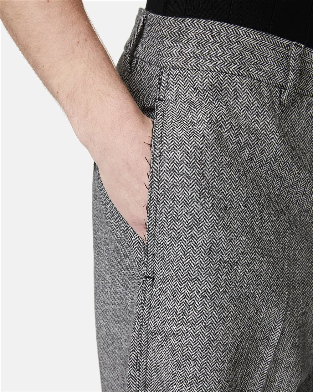 Pantaloni a vita regolare in misto lana