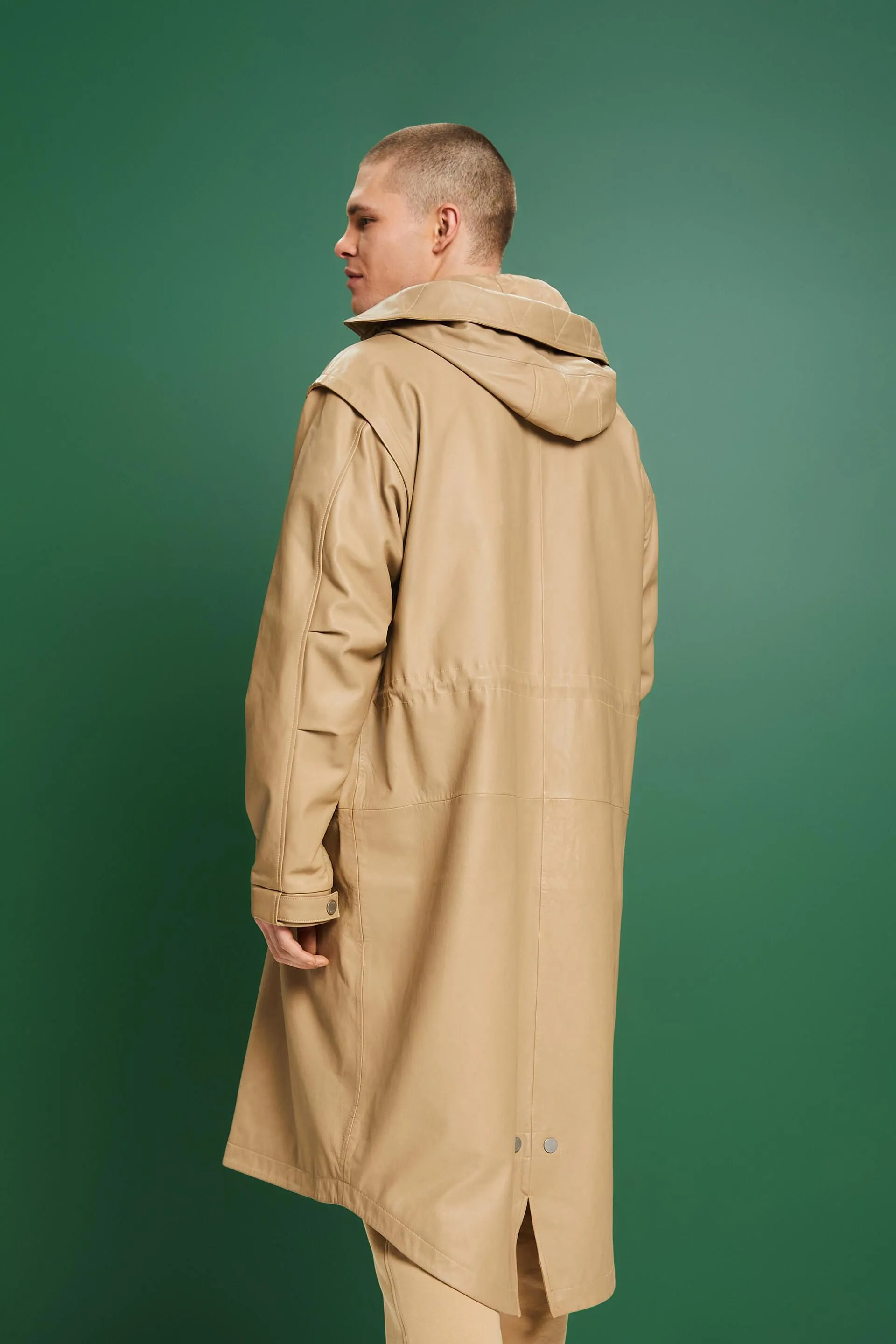 Parka in pelle multifunzione