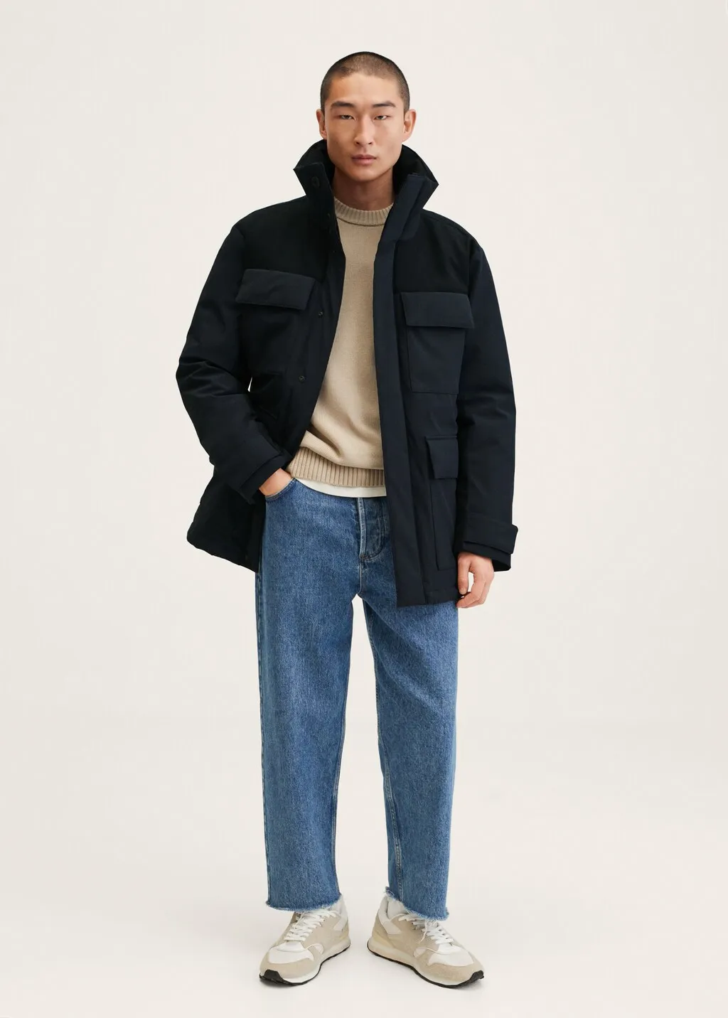 Parka inserti contrasto