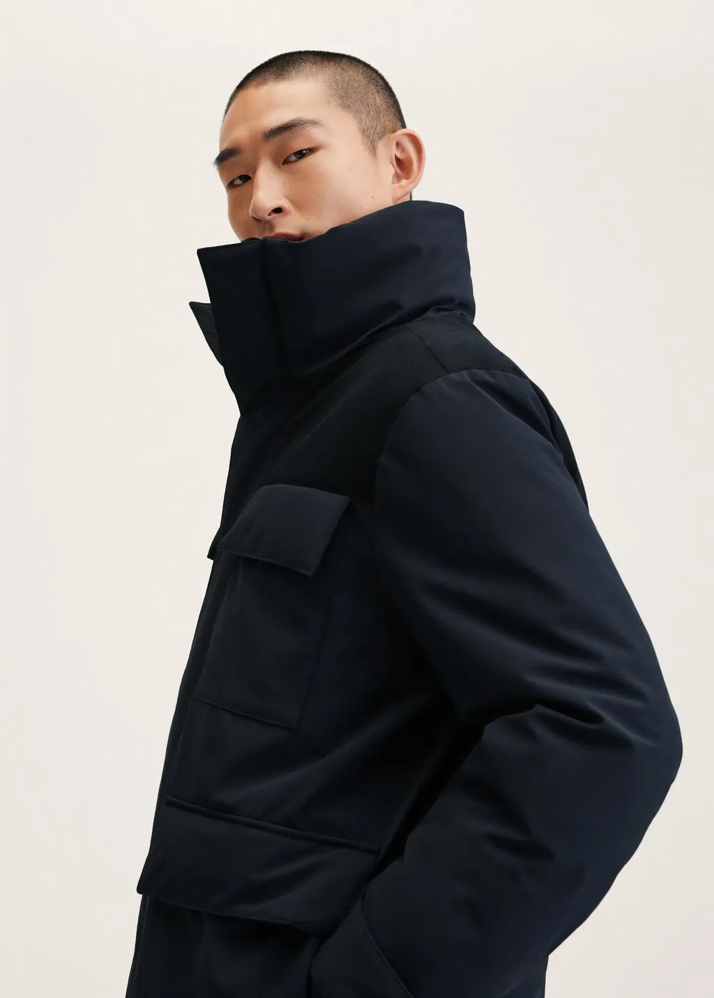 Parka inserti contrasto